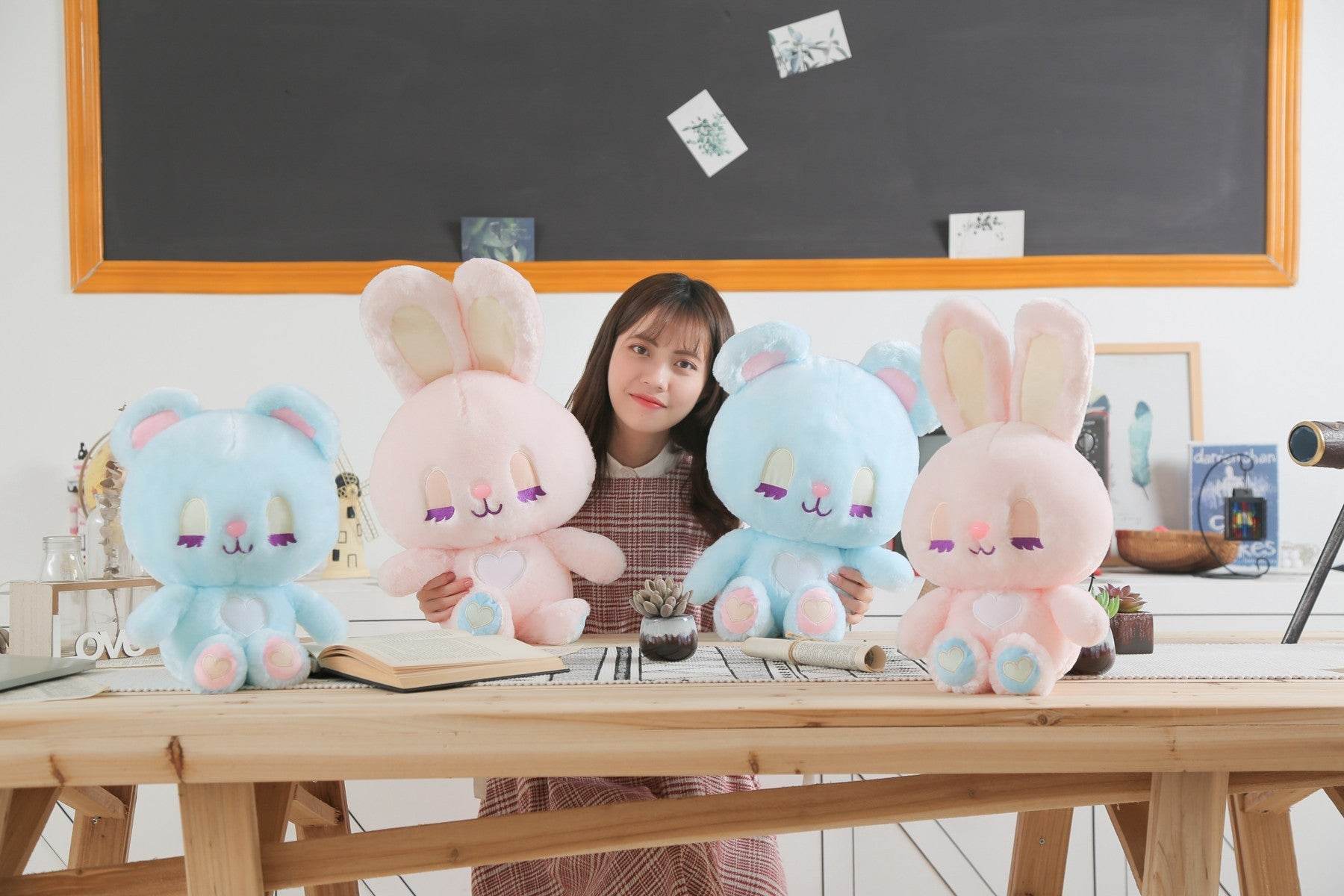 Adorable Kawaii Sleeping Bunny Plush Toy - Soft Stuffed Animal for Kids, Girls & Collectors - Perfect for Bedroom Decor, Gifts & Cuddling