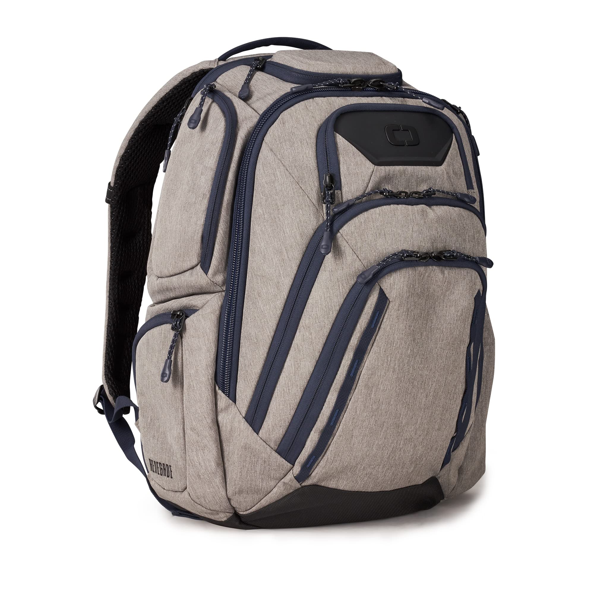 OGIO Renegade PRO Backpack - Durable Heather Gray Medium Laptop Backpack for Work, Travel & Outdoor Adventures | Water-Resistant & Spacious Design