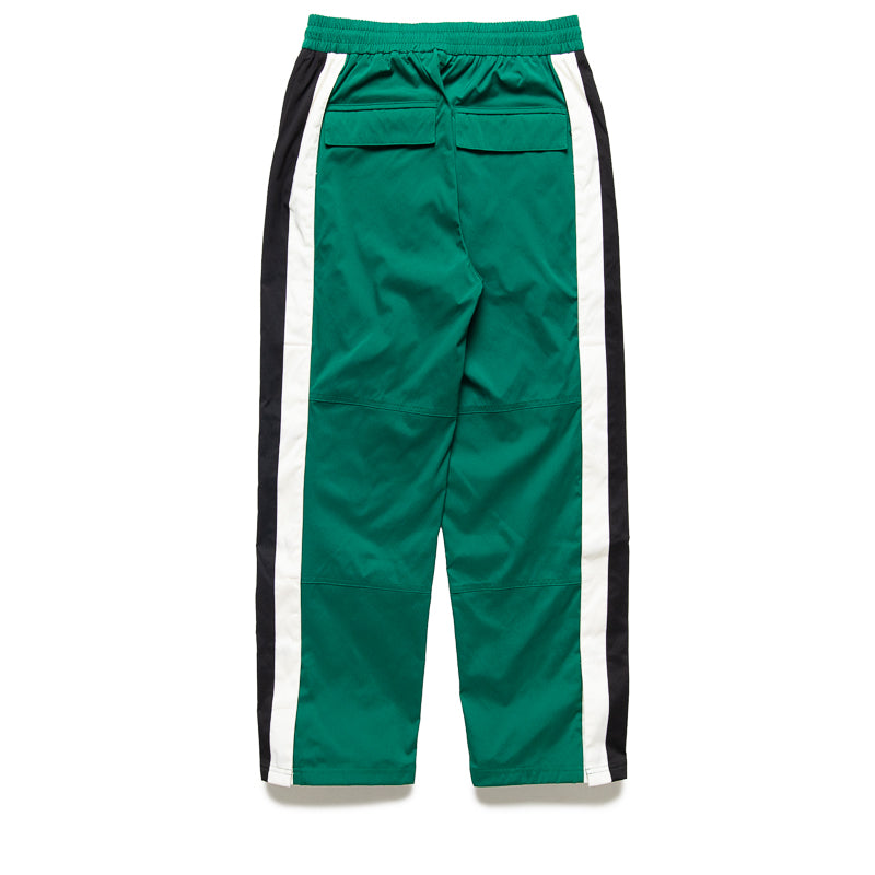 Criminal Damage Snap Vent Track Pants - Green/Off White | Men's Streetwear Joggers for Casual & Athletic Wear | Perfect for Gym, Running & Everyday Outfits