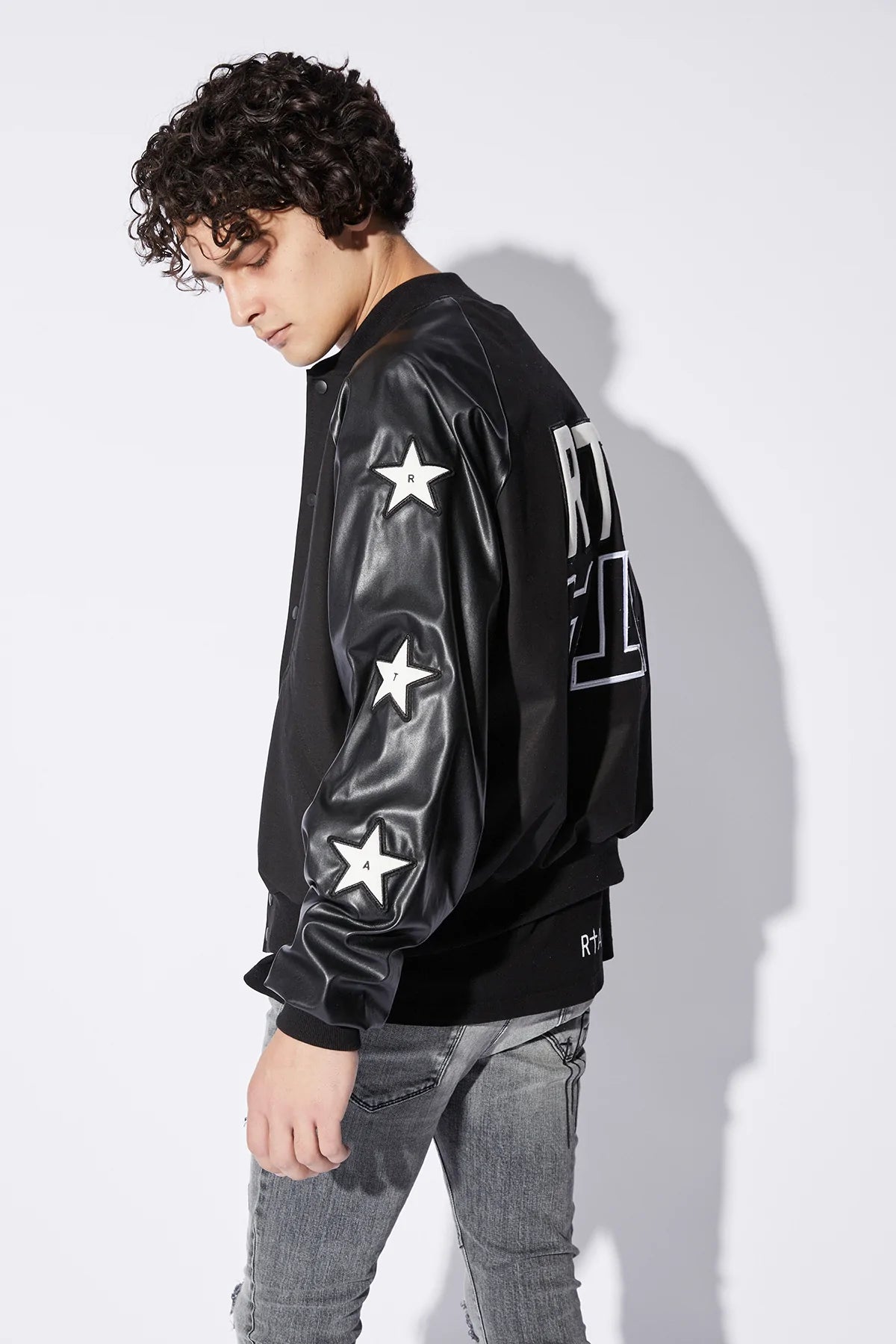 RtA Atticus Varsity Jacket - Vintage Style Baseball Jacket for Men | Fashionable Letterman Jacket for Casual Wear & Street Style Outfits