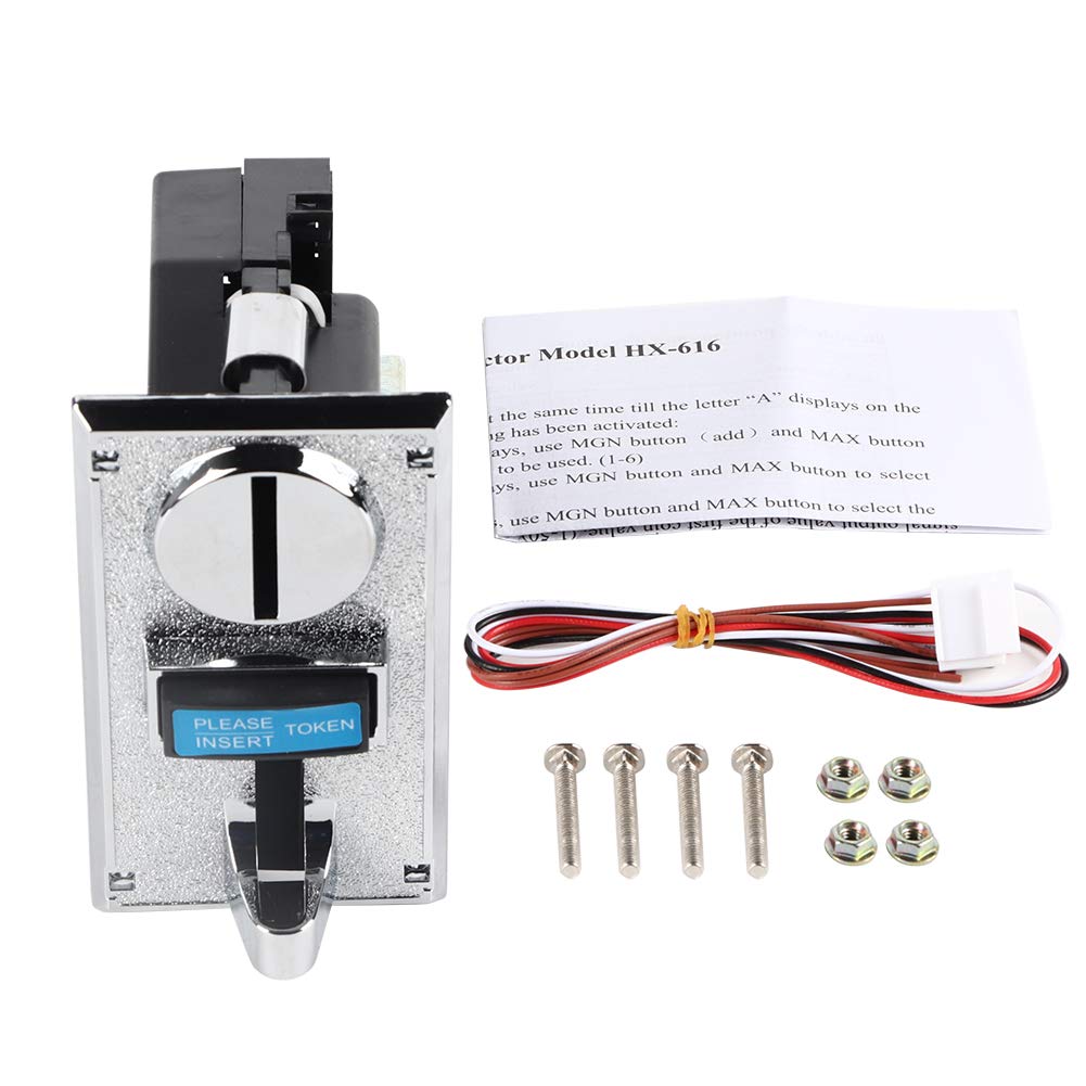 Smart Coin Acceptor Selector for Vending Machines & Slot Games - Multi-Coin Identification System for Arcade, Casino, and Amusement Park Use