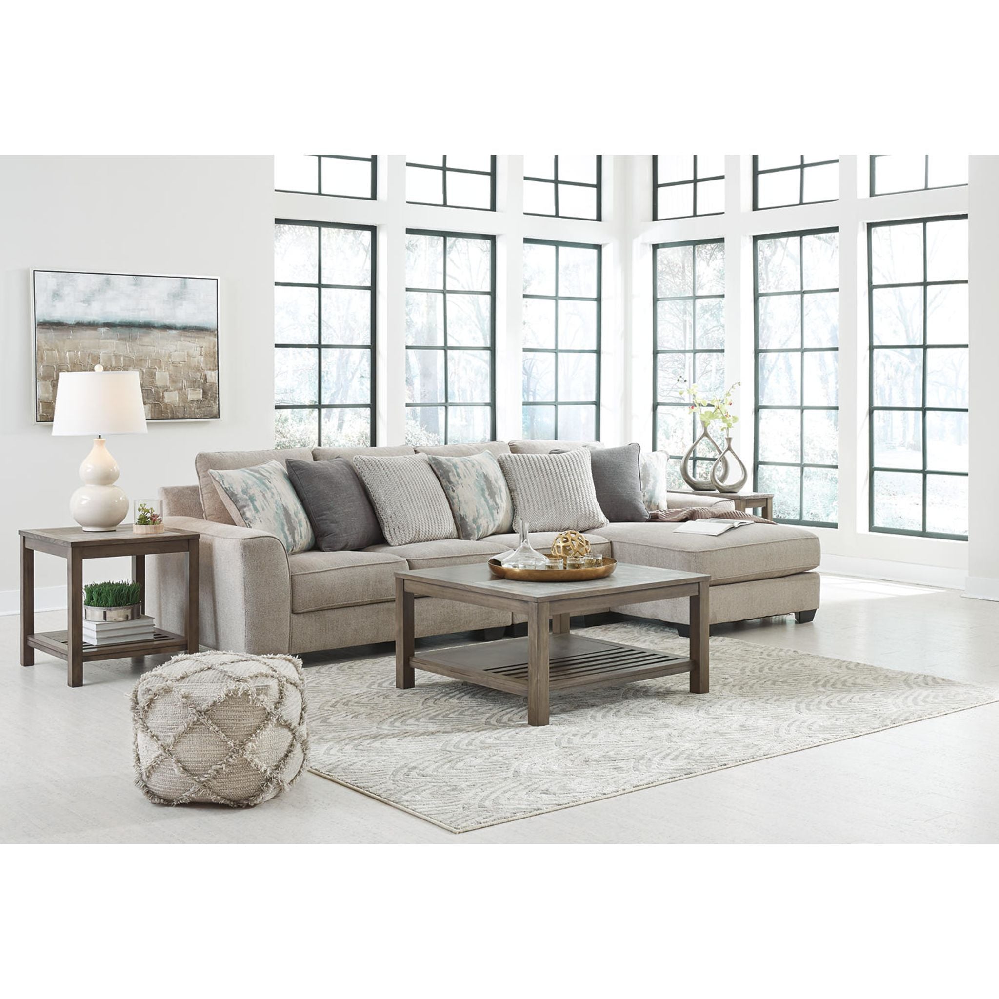 Ardsley 3-Piece Sectional Sofa with Chaise Lounge - Modern L-Shaped Couch for Living Room, Family Room & Apartment - Soft Fabric Upholstery & Comfortable Seating