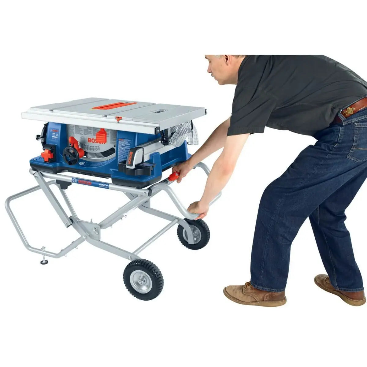 Bosch 4100XC-10 10-Inch Portable Jobsite Table Saw with Gravity-Rise Rolling Stand - Perfect for Woodworking, Construction Sites & DIY Projects