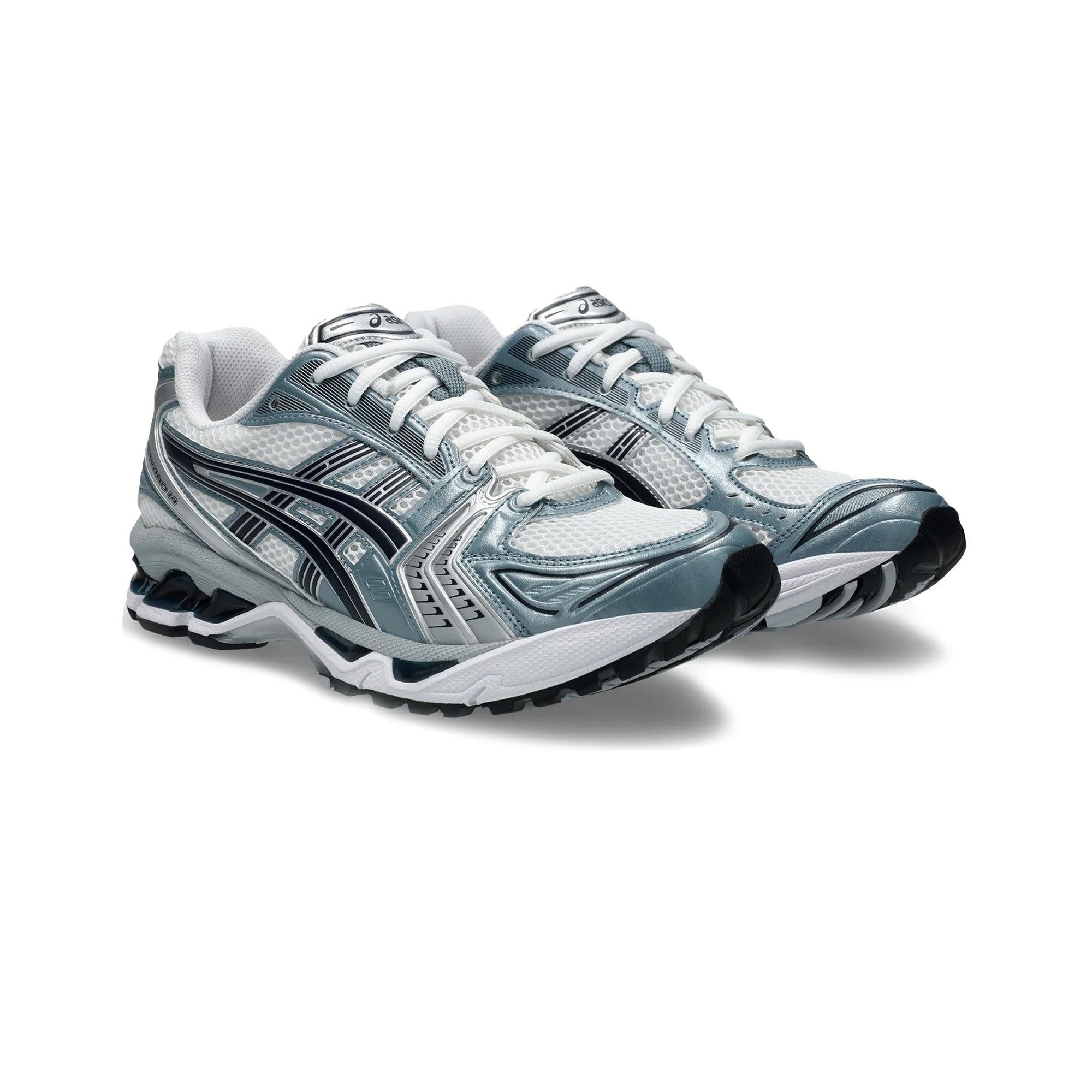 ASICS Gel Kayano 14 Running Shoes for Men & Women - White Fjord Grey (2024) - Lightweight Cushioned Sneakers for Jogging, Gym Workouts & Daily Walking