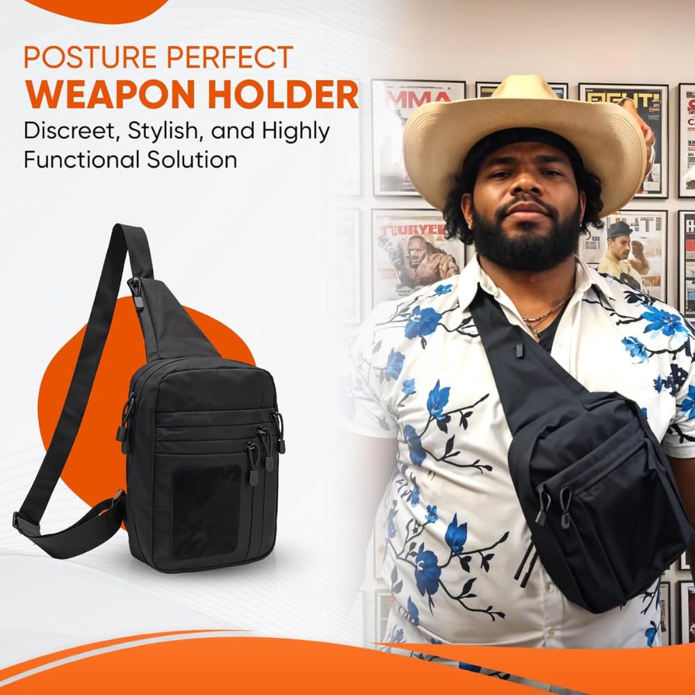 Raptor Sling Bag - Tactical Shoulder Chest Pack for Men & Women | Durable Right-Handed EDC Sling Backpack | Ideal for Shooting, Hunting, Hiking, Travel & Everyday Carry (EDC) | Compact & Versatile Design for Outdoor Adventures & Daily Commute