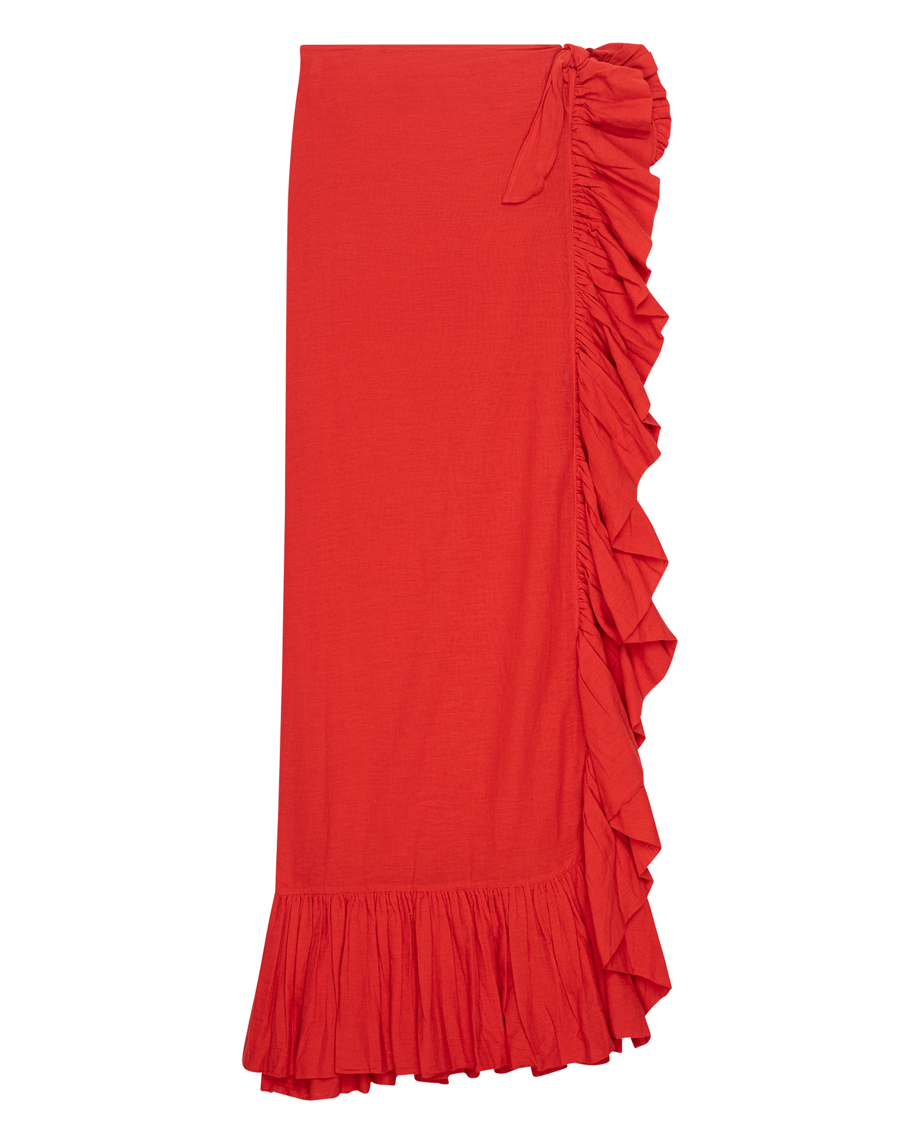 Stylish Hot Red Pareo - Lightweight Beach Cover-Up for Women - Perfect for Poolside, Vacation, and Summer Outfits