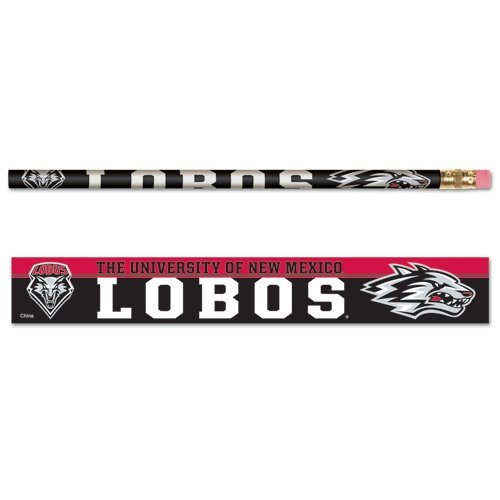 Wincraft NCAA University of New Mexico Black Pencils (6-Pack) - Perfect for School, Office, and College Team Spirit Supplies