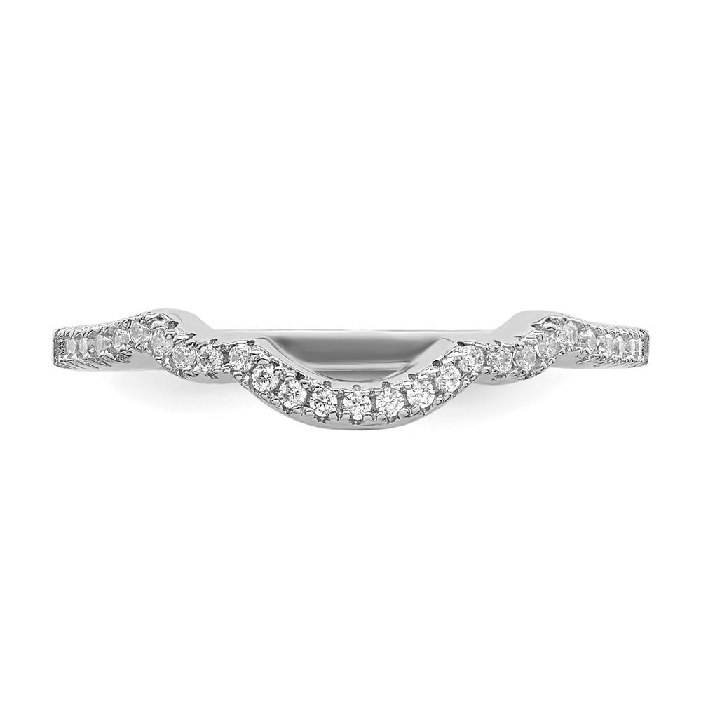 925 Sterling Silver Rhodium Plated Cubic Zirconia Bridal Ring Set - 2 Piece Wedding Band & Engagement Ring for Women, Perfect for Proposals, Anniversaries & Bridal Jewelry Gifts