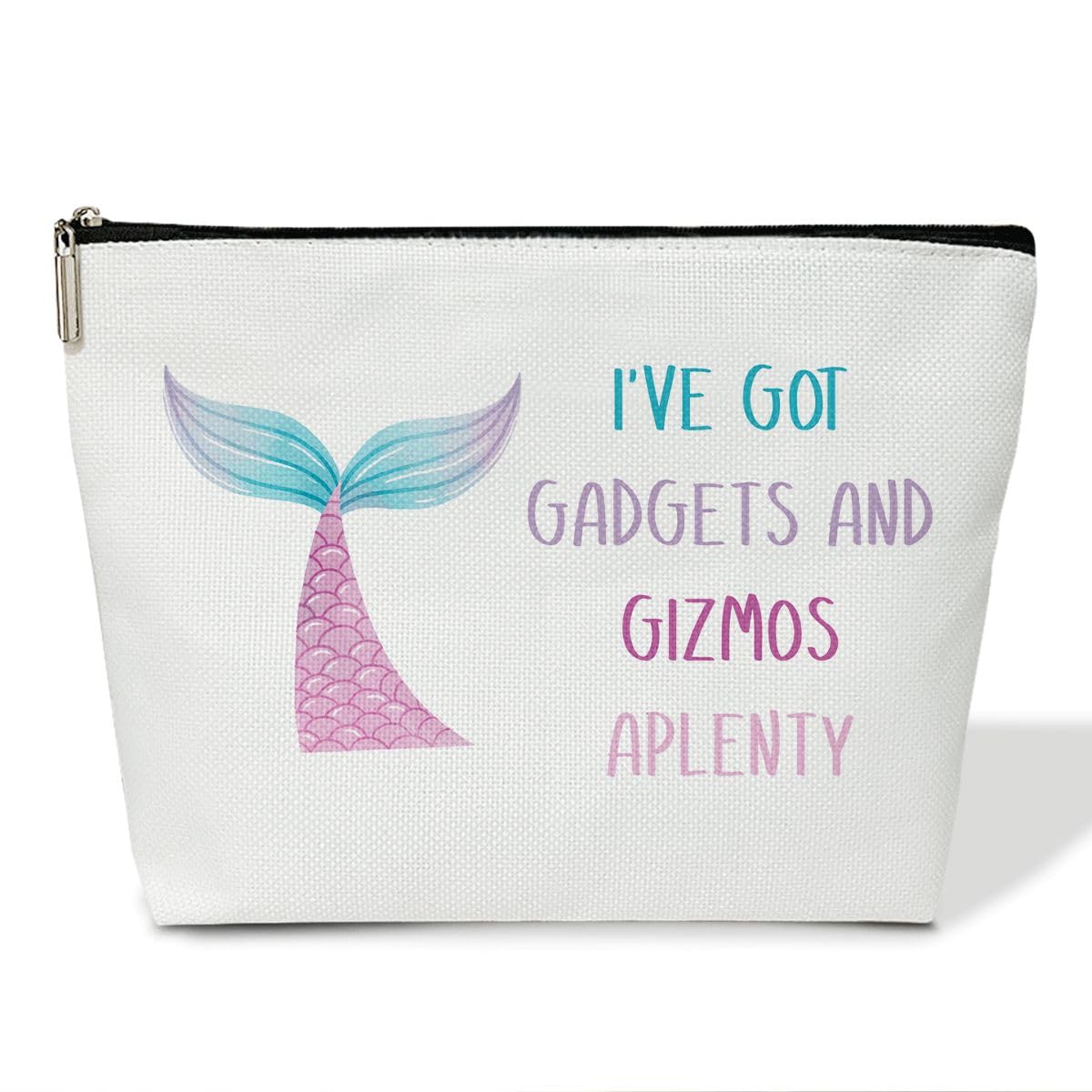Mermaid Makeup Bag for Women - Waterproof Cosmetic Travel Toiletry Bag - Perfect Beach Vacation Gift for Teens, Girls, Wife, Sister & Best Friend - Great for Summer Trips, Pool Parties & Beach Getaways