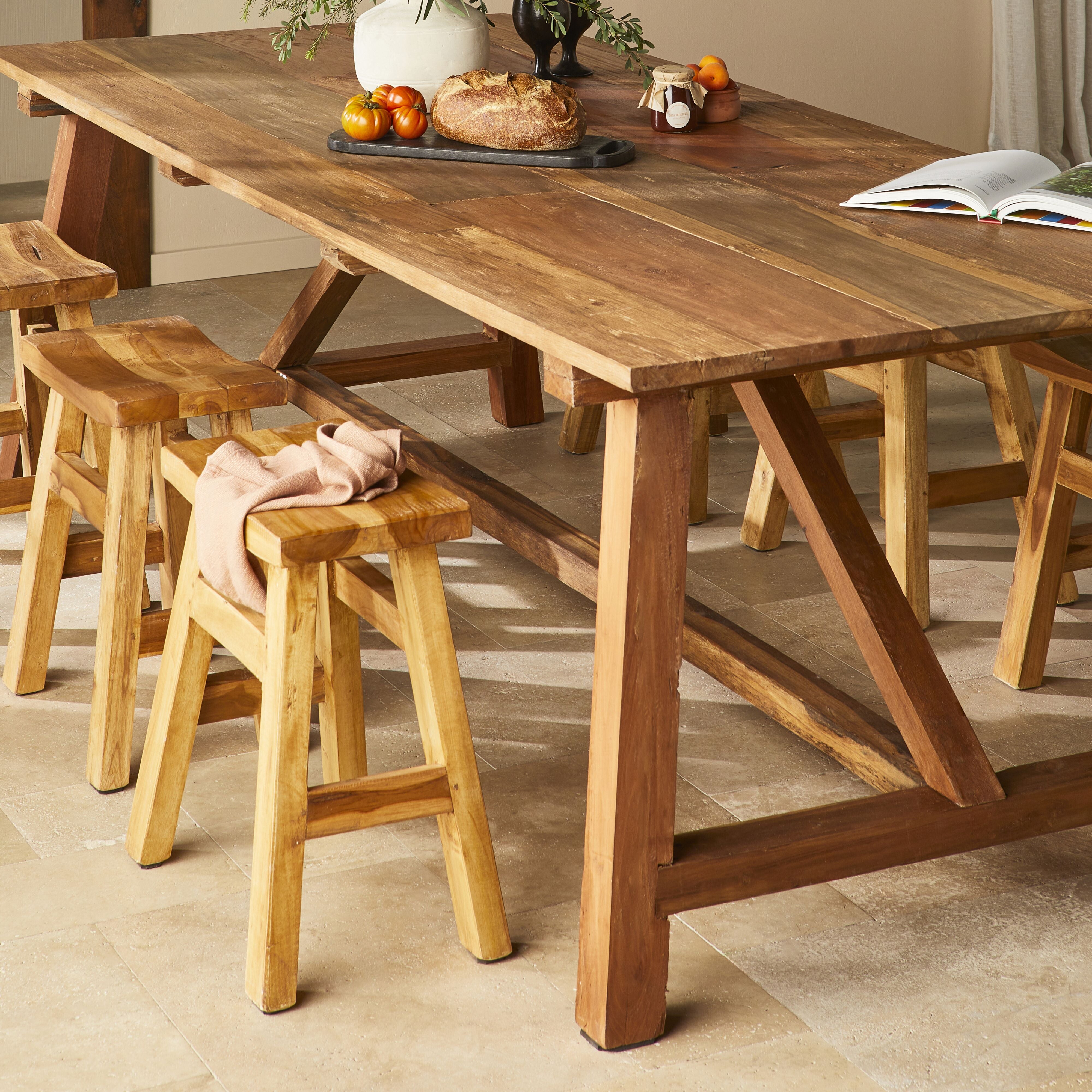 Reclaimed Wood Barndo Dining Table 240x100cm - Rustic Farmhouse Style for Kitchen, Dining Room & Outdoor Entertaining
