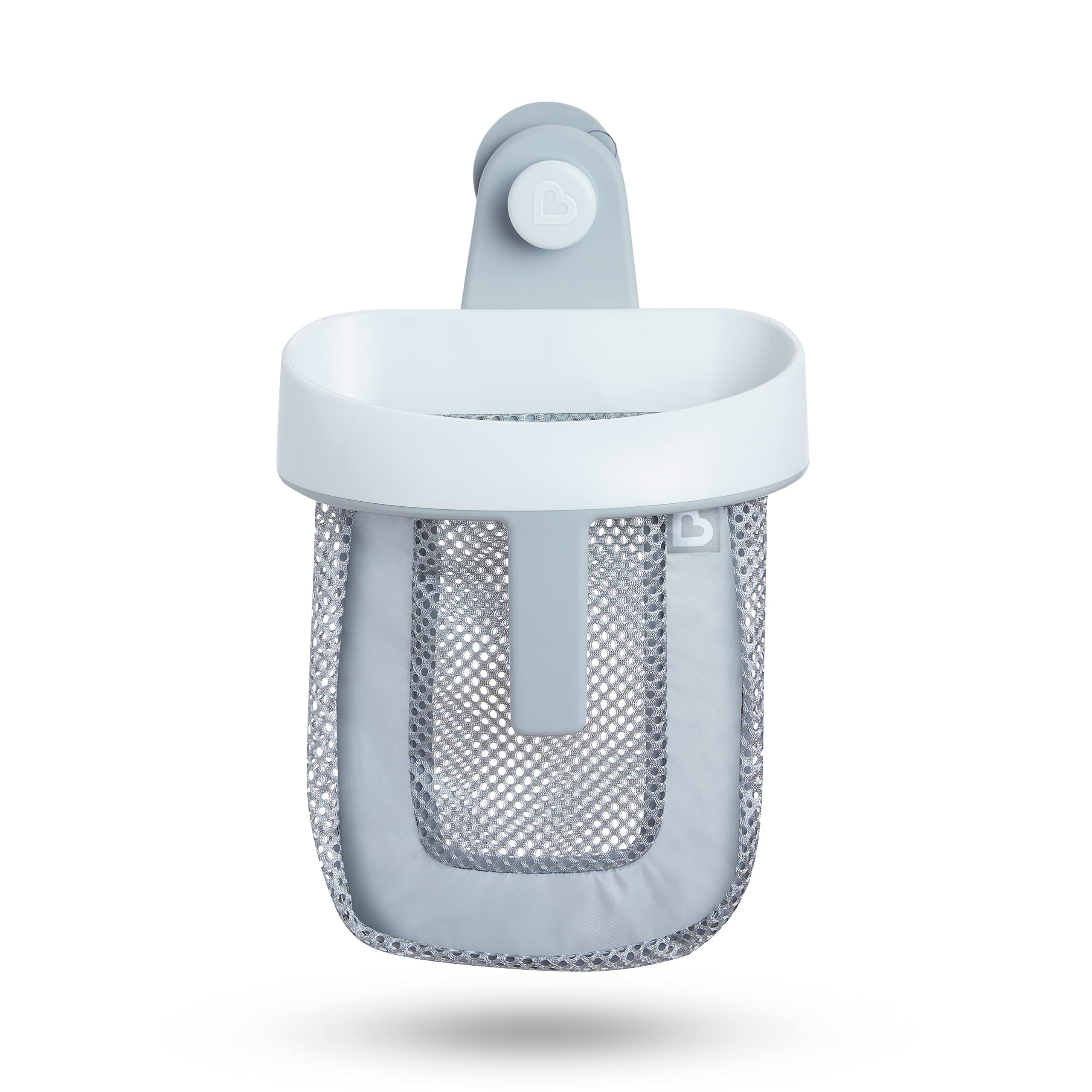Munchkin Float Easy Clean Foldable High Chair & Hanging Bath Toy Organizer with Quick-Dry Mesh - Perfect for Baby Feeding & Bath Time Storage