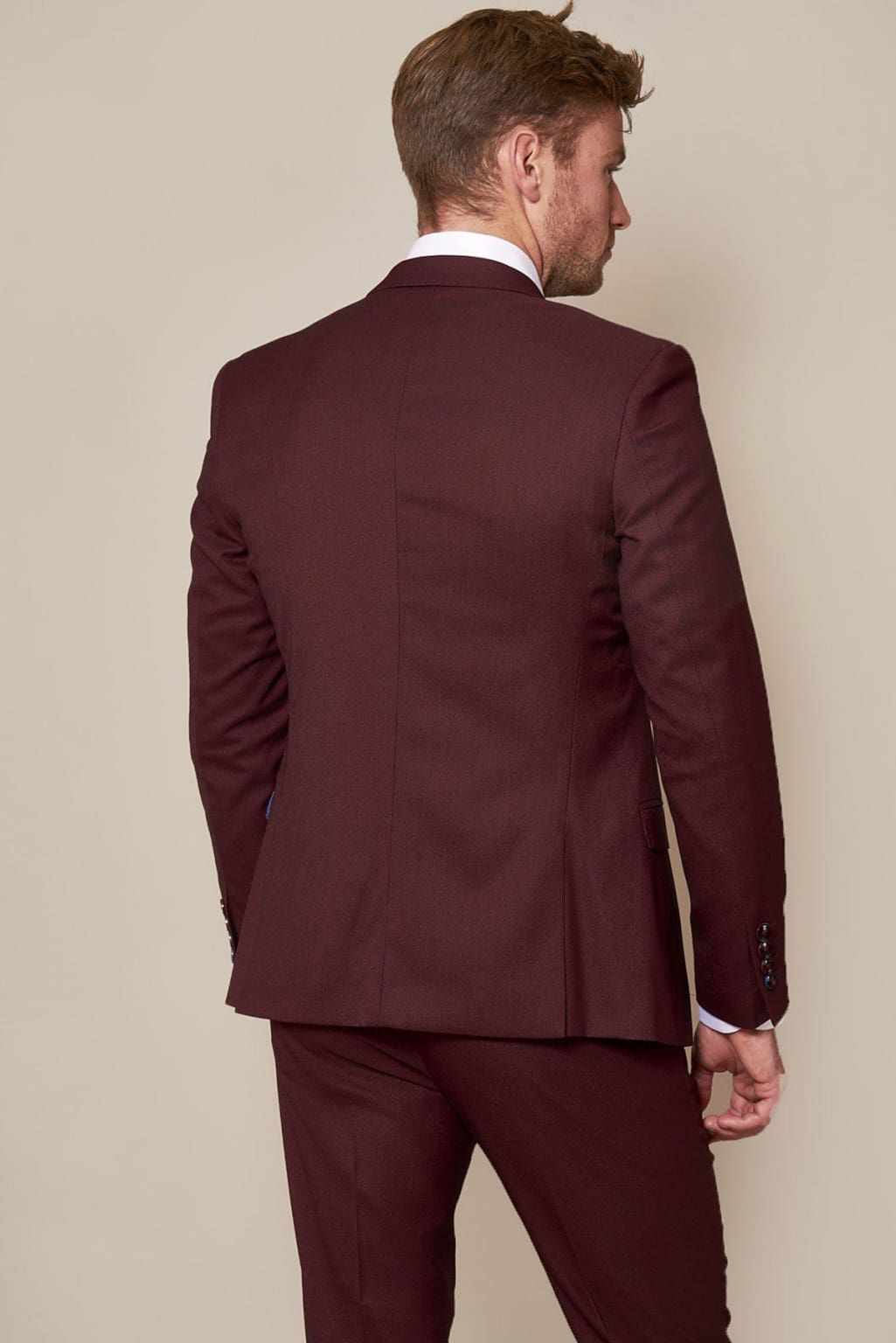 Marc Darcy Danny Wine 3 Piece Suit for Men | Premium Slim Fit Business Suit | Formal Wedding & Office Attire | Perfect for Business Meetings, Interviews & Special Occasions