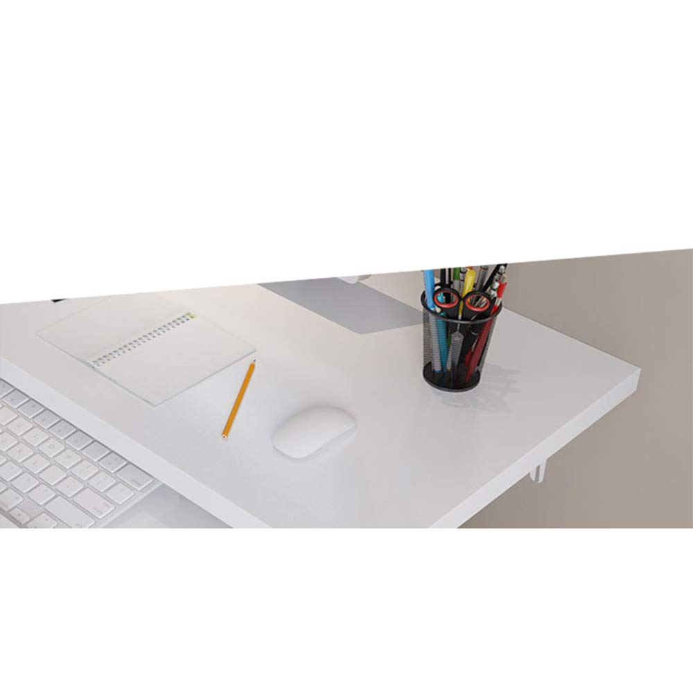 Wall Mounted Computer Desk - Space Saving Home Office Desk with Waterproof & Corrosion Resistant Surface - Perfect for Small Bedrooms, Dorm Rooms & Studio Apartments