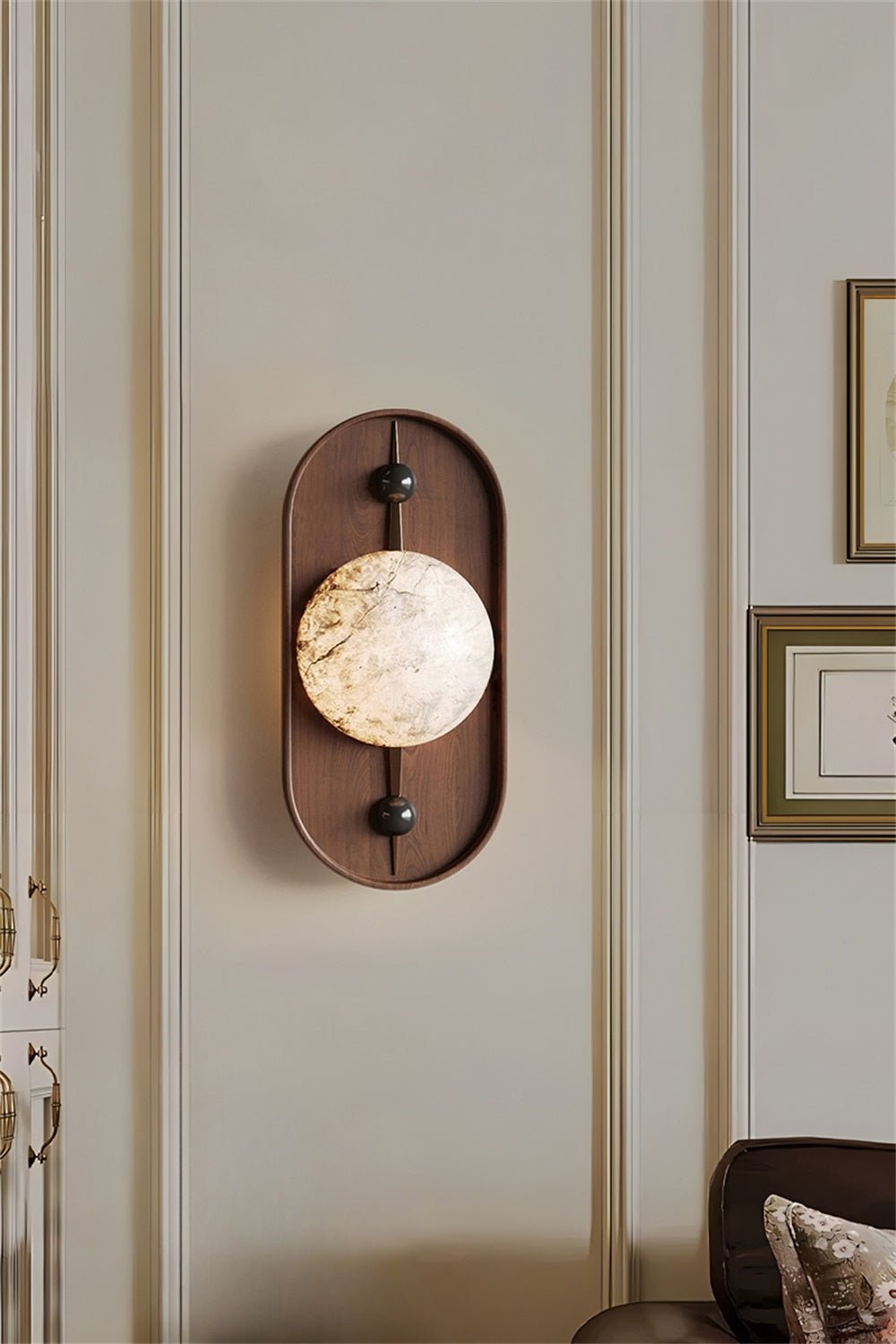 Modern Bezel Plug-in Wall Lamp - Adjustable LED Sconce for Bedroom, Living Room & Hallway Lighting