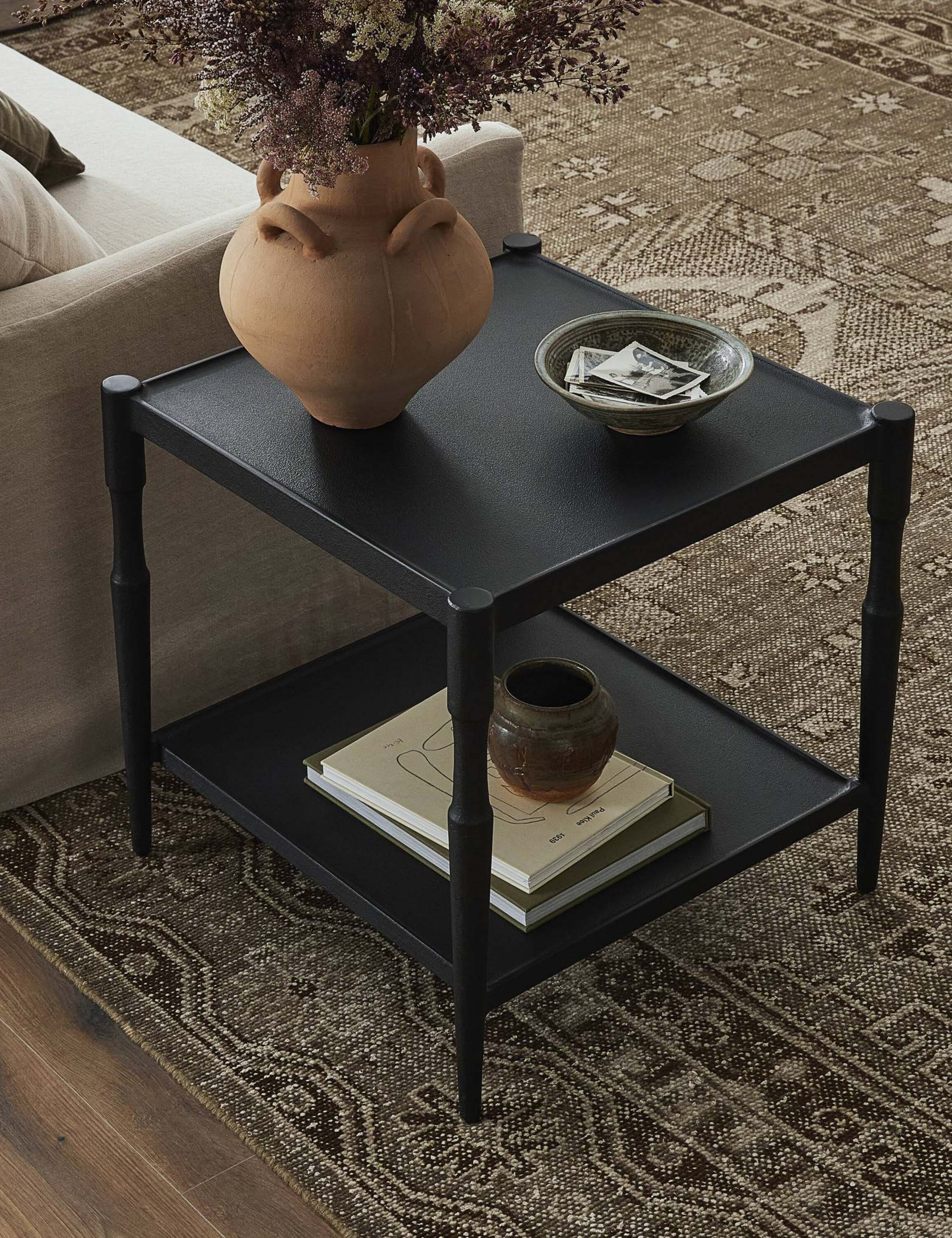 Augusta Side Table by Amber Lewis x Four Hands - Modern Wooden End Table for Living Room, Bedroom & Office - Stylish Home Decor Accent