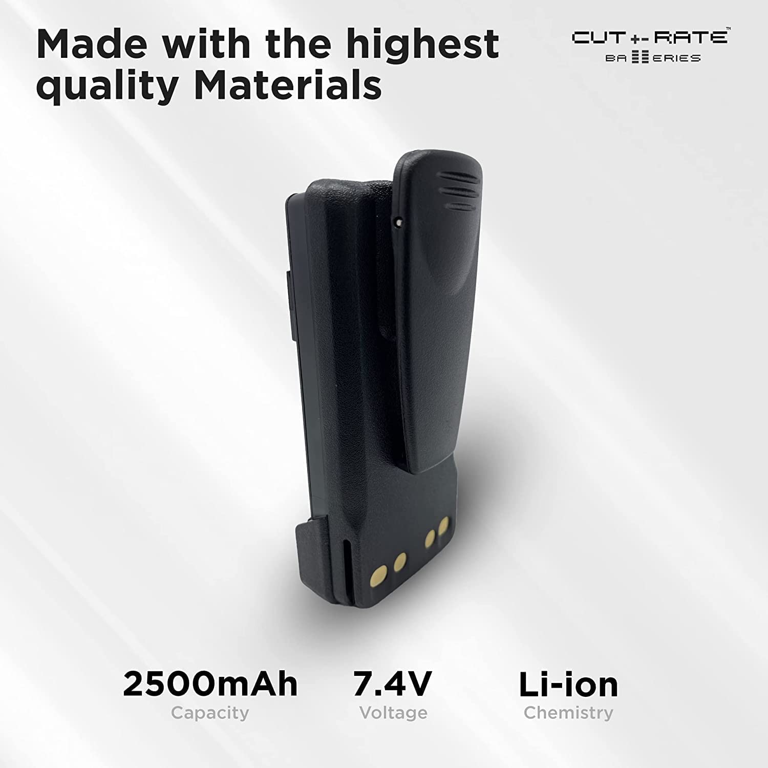 Motorola APX 1000 Replacement Battery - 7.4V 2500mAh Li-ion Rechargeable Battery for Two-Way Radios | Perfect for Emergency Responders, Security Personnel & Outdoor Adventures