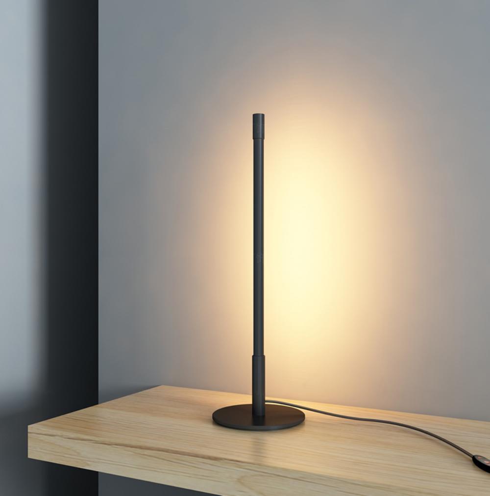 Modern Linear LED Table Lamp - Adjustable Brightness & Color Temperature for Home Office, Bedroom, or Study Room Lighting