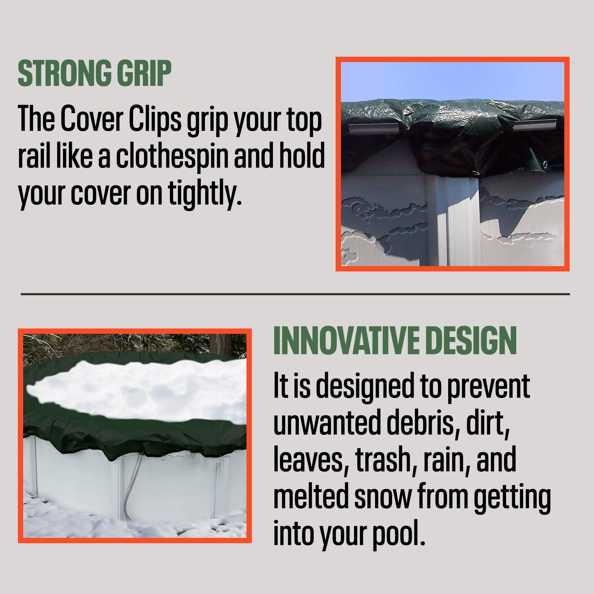 Heavy Duty 24-Foot Round Above Ground Pool Cover - Winter Solid Swimming Pool Cover with Sturdy Cable & Winch | SunSolar Energy Technologies | 12-Year Warranty | Includes Clips | Perfect for Winter Protection, Debris Prevention & Energy Savings