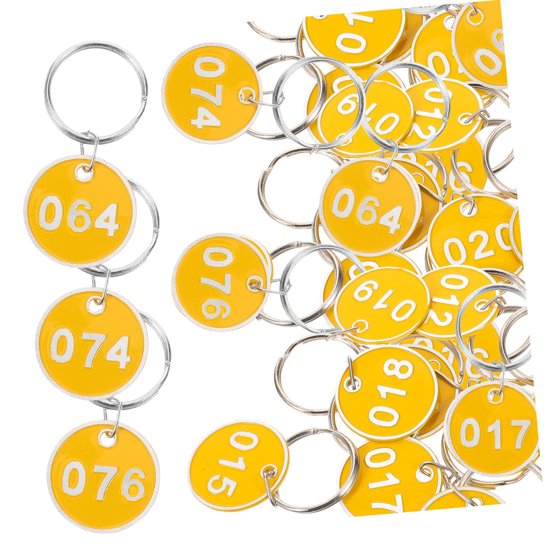 PACKOVE 12 Sets Aluminum Hotel Key Tags with Numbers 1-100 - Durable Metal Key Cabinets Organizers & Luggage ID Tags for Hotels, Hostels, and Travel Accessories - Perfect for Front Desk, Housekeeping & Guest Room Key Management