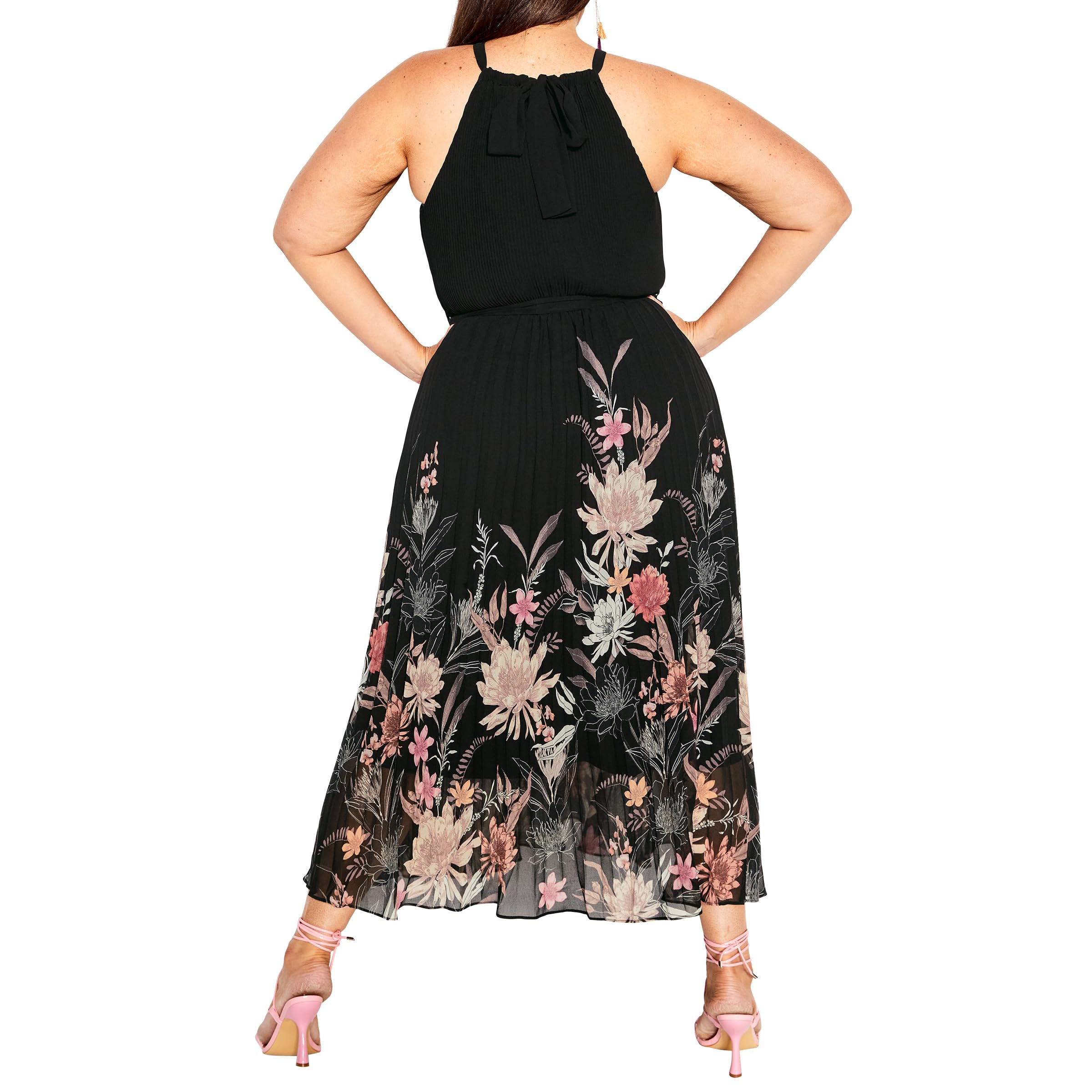 Plus Size Maxi Dresses for Women - Floral Rebecca Border Design | Summer Beach Vacation, Wedding Guest & Casual Outfit