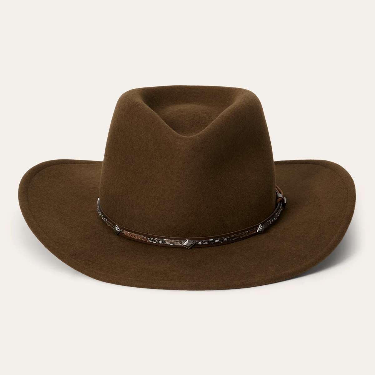 Stetson SWMTSK-8132 Mountain Sky Cowboy Hat for Men - Western Style Felt Hat with Leather Band - Perfect for Outdoor Adventures, Rodeos & Country Fashion