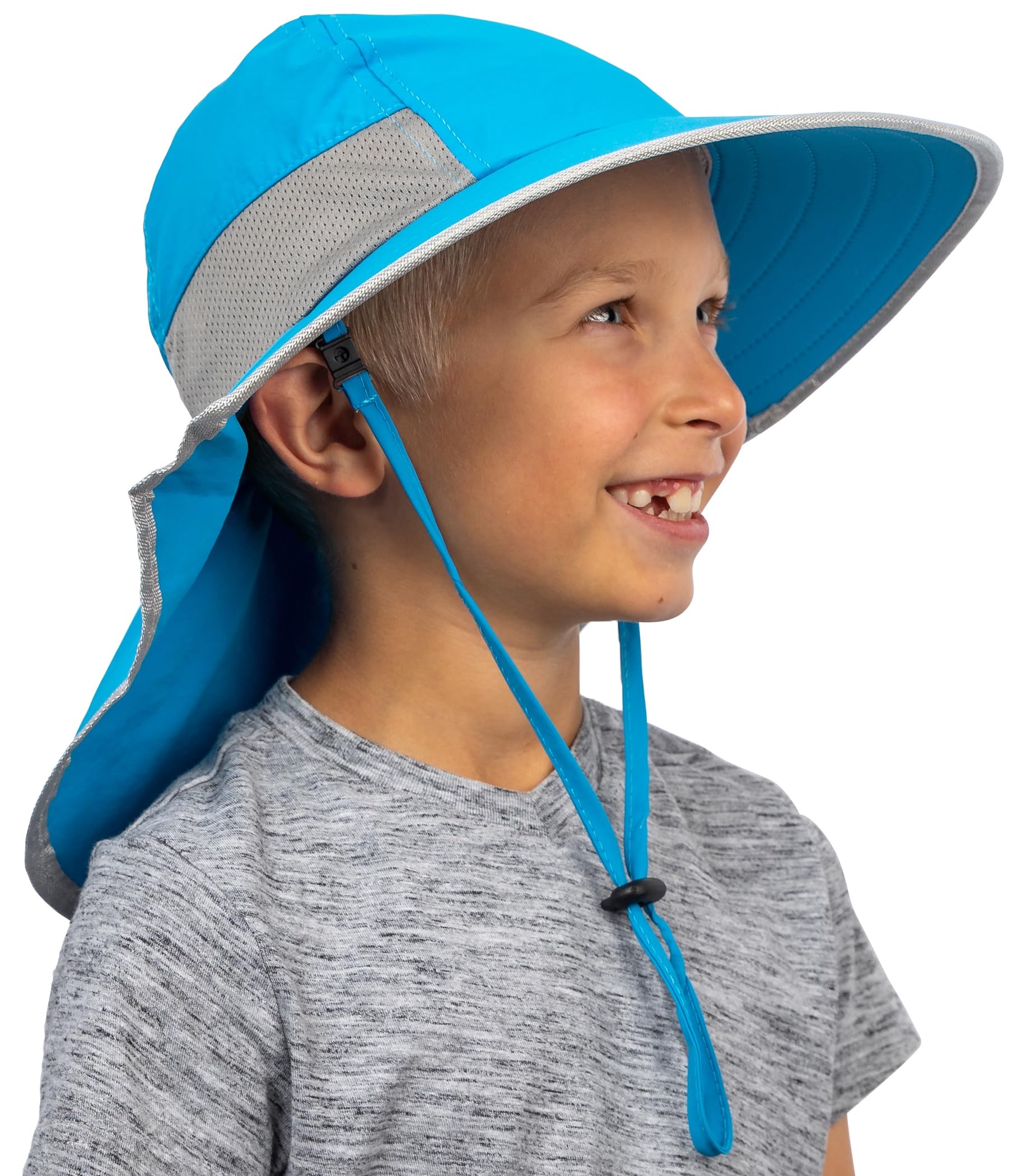 GearTOP UPF 50+ Kids Sun Hat with Neck Flap - UV Protection Beach & Swim Hat for Boys & Girls Ages 5-13 - Perfect for Outdoor Activities, Pool, Beach & Summer Camp