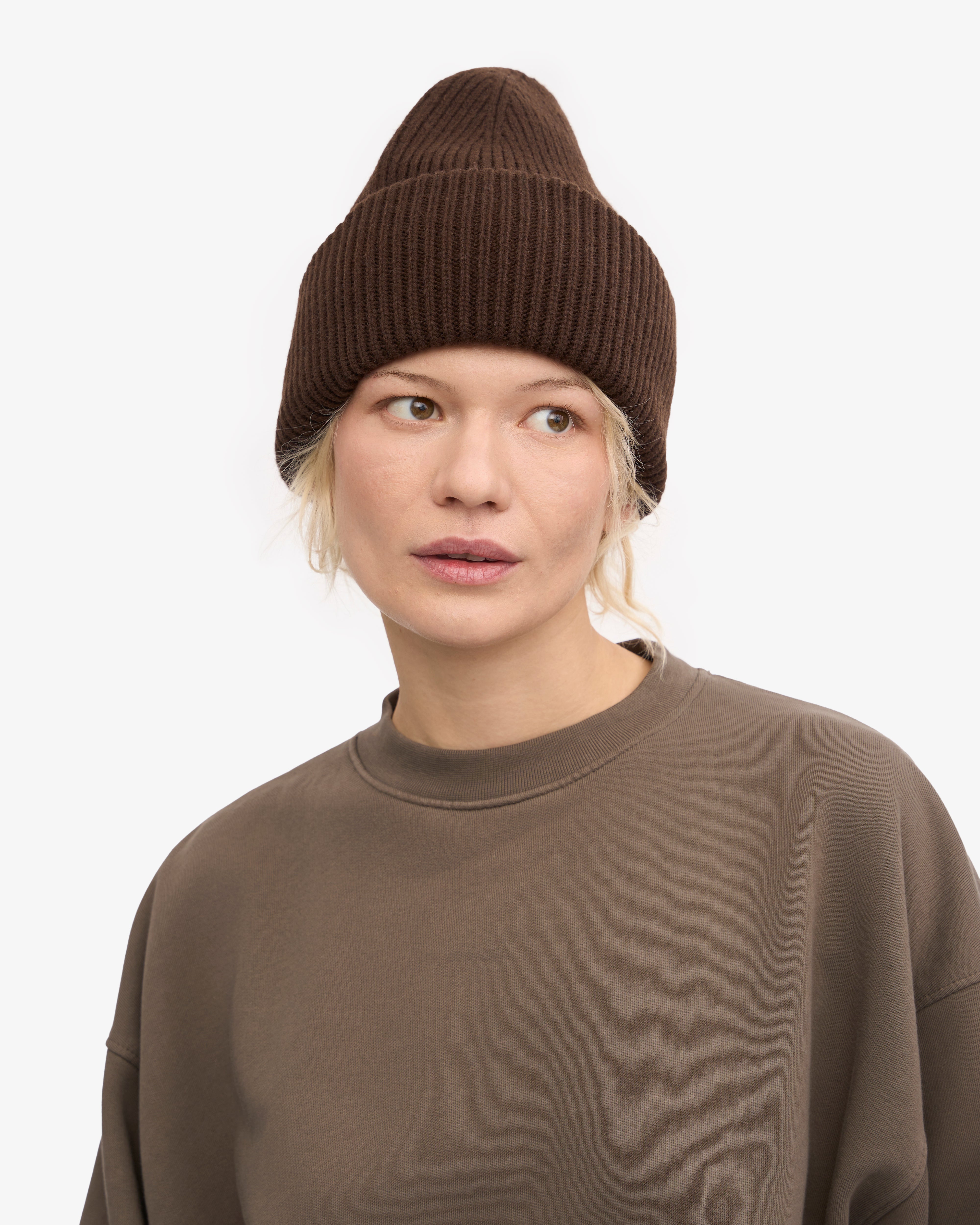 Premium Merino Wool Beanie Hat for Men & Women - Soft & Warm Coffee Brown Winter Hat for Skiing, Hiking & Outdoor Activities