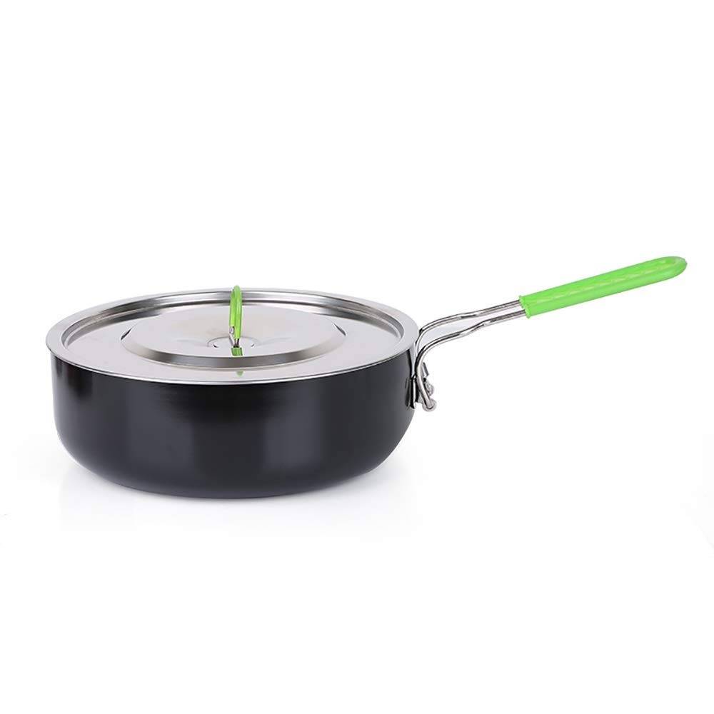 GYDCG Portable Aluminum Alloy Non-Stick Folding Pot - Lightweight Camping Cookware Set for Outdoor Hiking, Picnics & Backpacking | Compact Soup Pan with Lid for Travel & Home Use