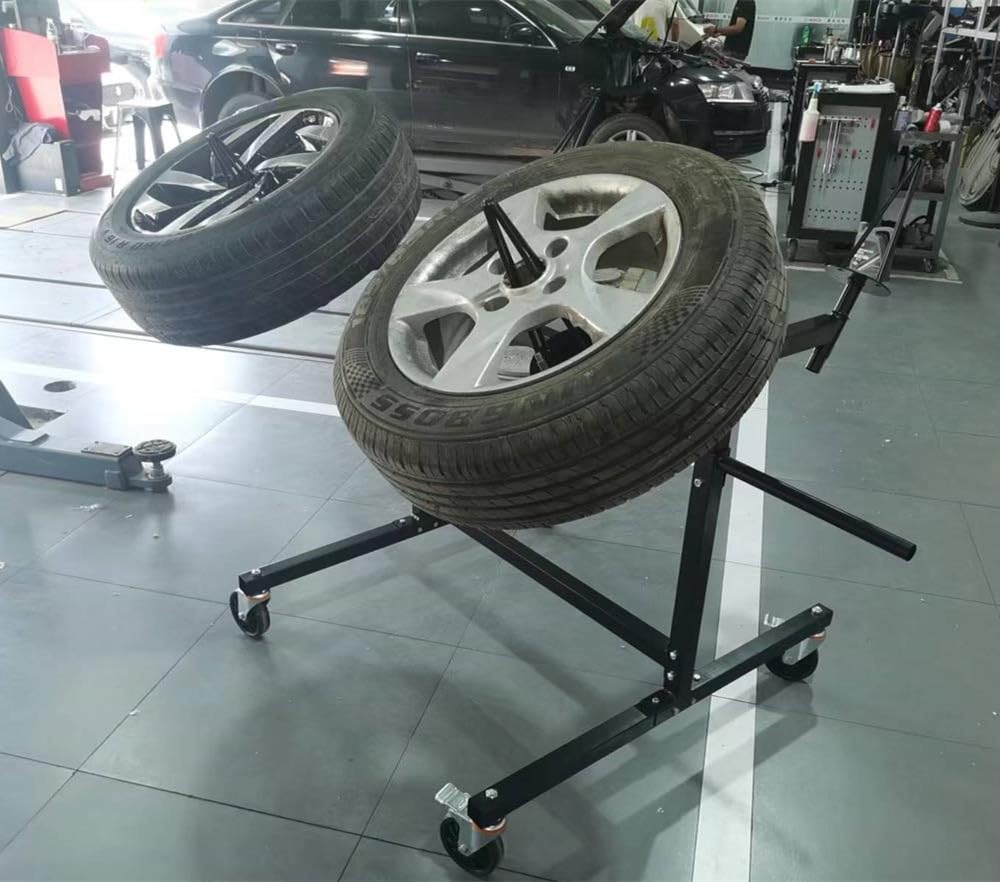 HSW Heavy Duty Wheel Paint Stand Rack - LGJ-1 Professional Wheel Rim Painting Stand for Automotive Repair & Custom Painting | Perfect for DIY Car Enthusiasts & Professional Auto Shops