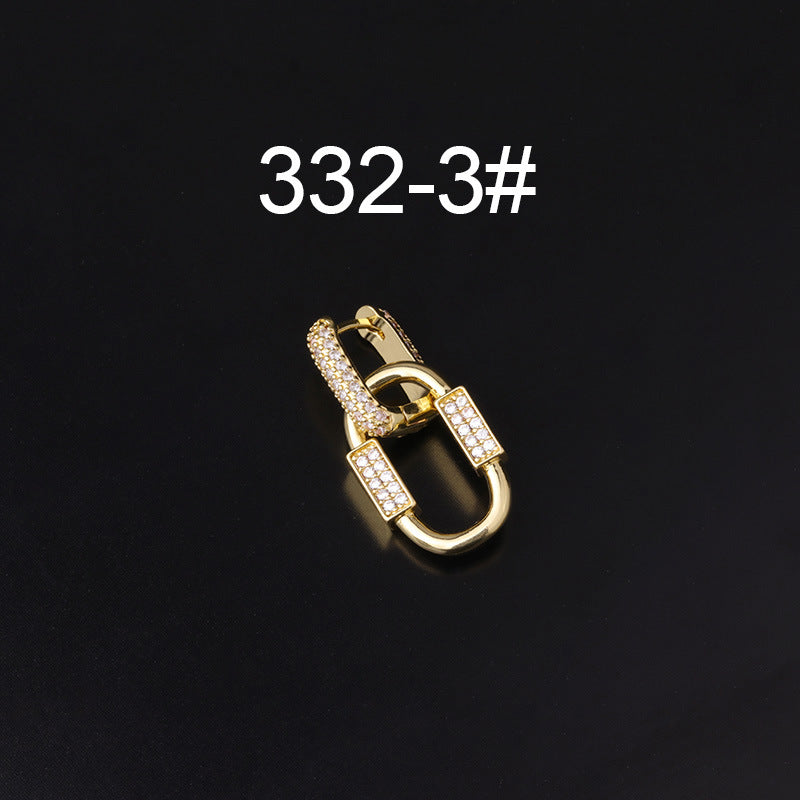 18K Gold Bohemian Chain Link Dangle Huggie Hoop Earrings for Women | Trendy Boho Chic Jewelry | Perfect for Parties, Weddings & Everyday Wear