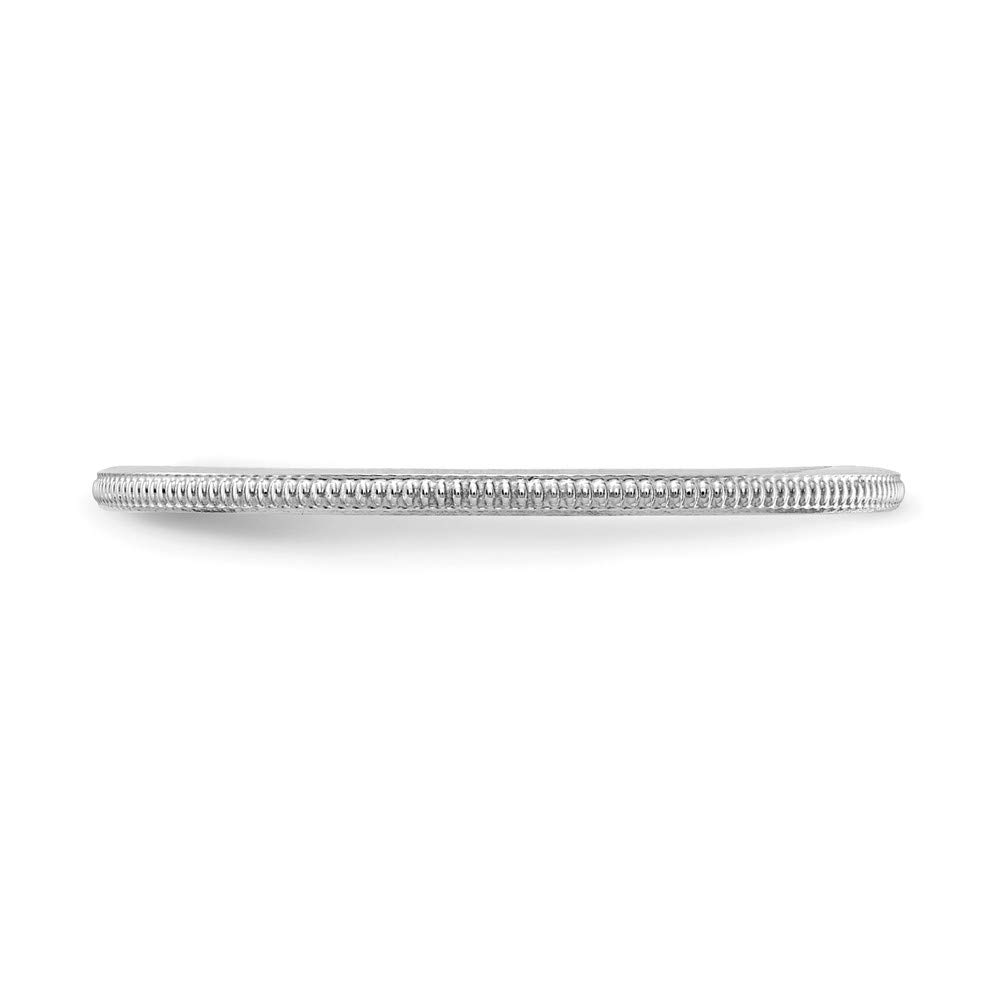 10K Yellow Gold, White Gold or Rose Gold 1.2mm Milgrain Stackable Wedding Band Ring - Thin Delicate Jewelry for Women, Perfect for Stacking, Anniversary Gift, Bridal Set, Everyday Wear