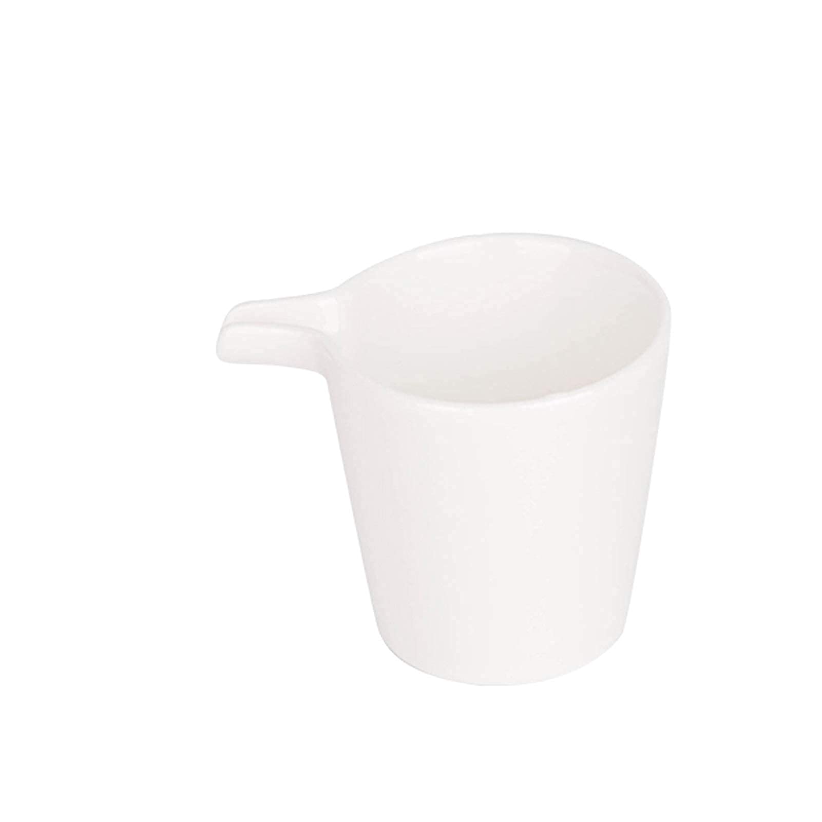 Premium White Ceramic Creamer Pitcher - Small Milk & Coffee Server (8.2cm/3.2in) - Perfect for Kitchen, Café & Tea Time Serving - Durable Sauce Pourer for Coffee Lattes, Desserts & Breakfast