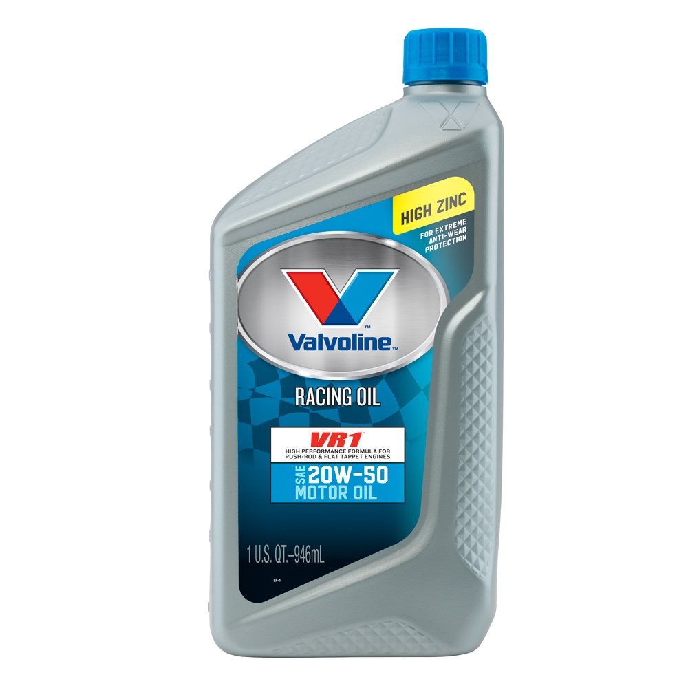Valvoline VR1 Racing 20W-50 High Performance Motor Oil - 1 Quart (12 Pack) - Synthetic Blend for Classic Cars, Muscle Cars & High RPM Engines - Ideal for Racing, Hot Rods & Vintage Vehicle Maintenance