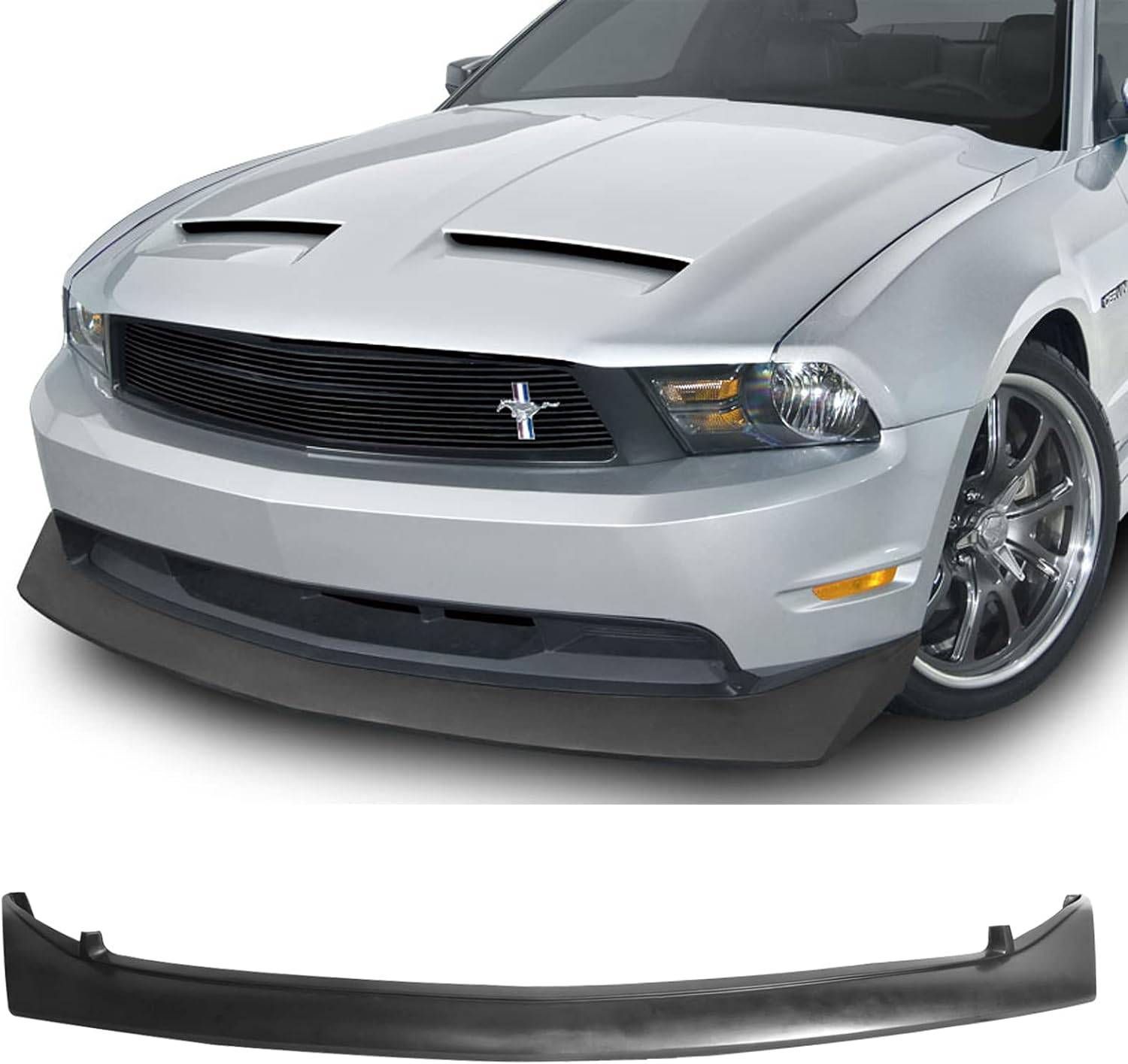 2010-2012 Ford Mustang GT V8 2 Door B2 Style PU Front Bumper Lip Spoiler - Aggressive Look & Improved Aerodynamics - Perfect for Car Enthusiasts & Street Racing