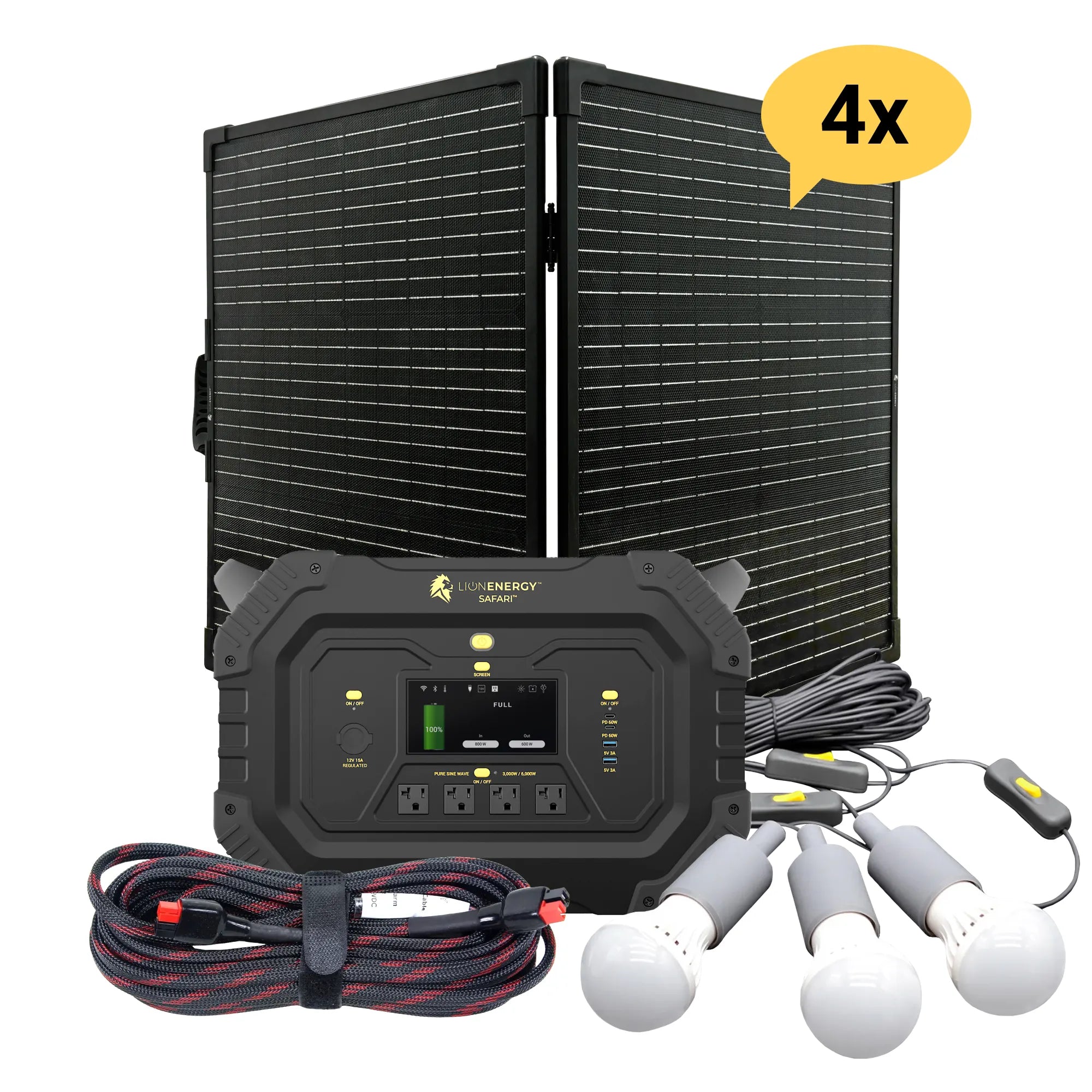 Portable Power Station 3000W 1612Wh LiFePO4 Battery - Solar Generator for Camping, RV, Emergency Backup & Outdoor Adventures