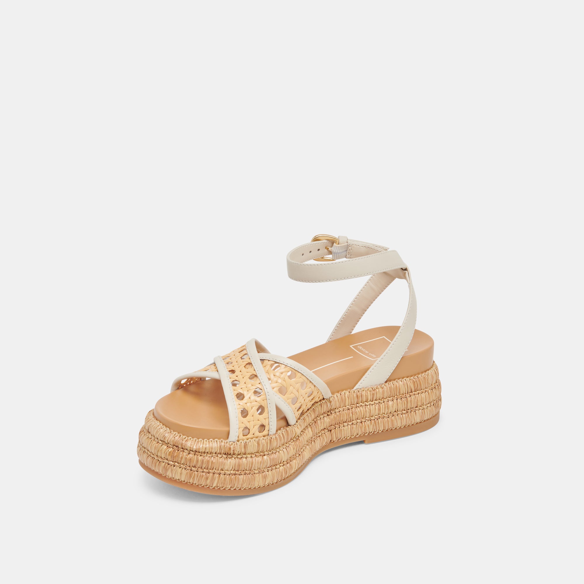 WRILEY Women's Woven Raffia Sandals in Creme - Comfortable & Stylish for Beach, Vacation, and Summer Outfits