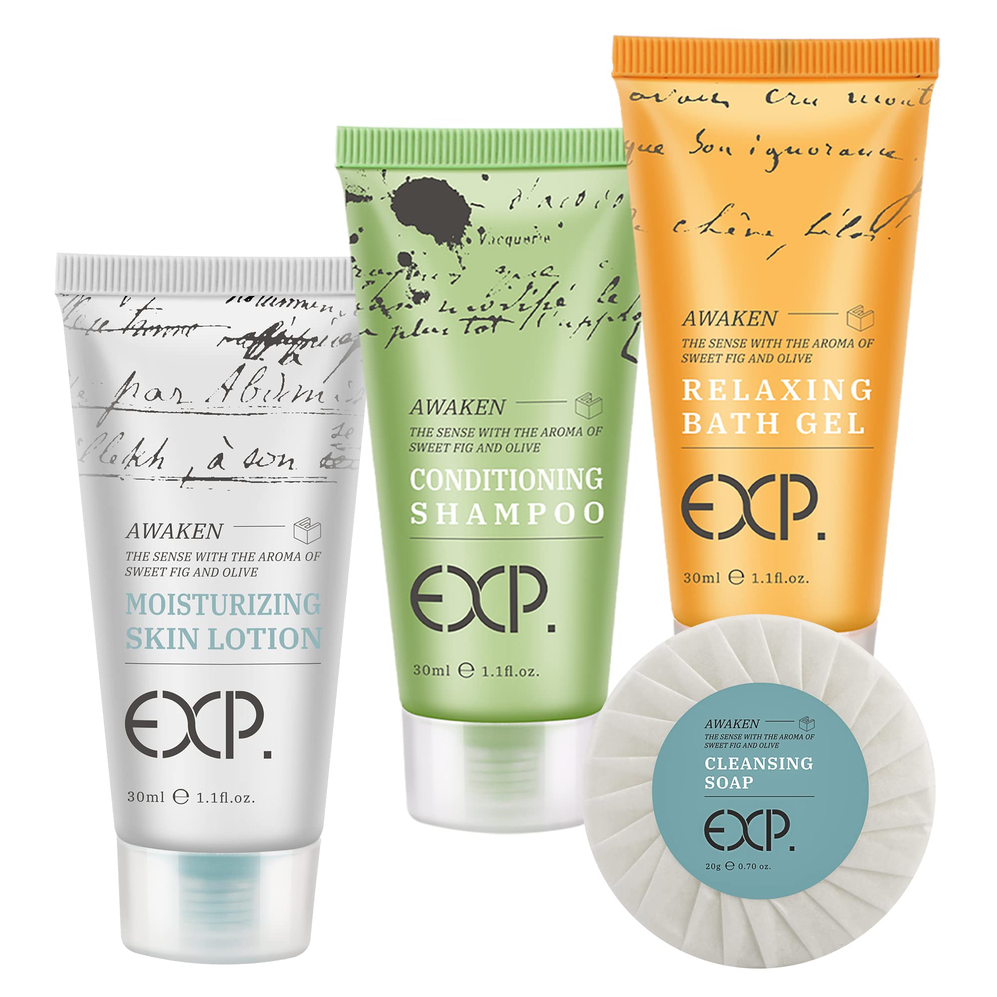 OPPEAL EXP Series | 200 Pack 1 oz Bulk Hotel Amenities Kit - Includes Shampoo & Conditioner 2-in-1, Body Wash, Lotion & Soap Bar | Perfect for Hotels, AirBnB, VRBO & Vacation Rentals | Travel-Sized Toiletries for Guests