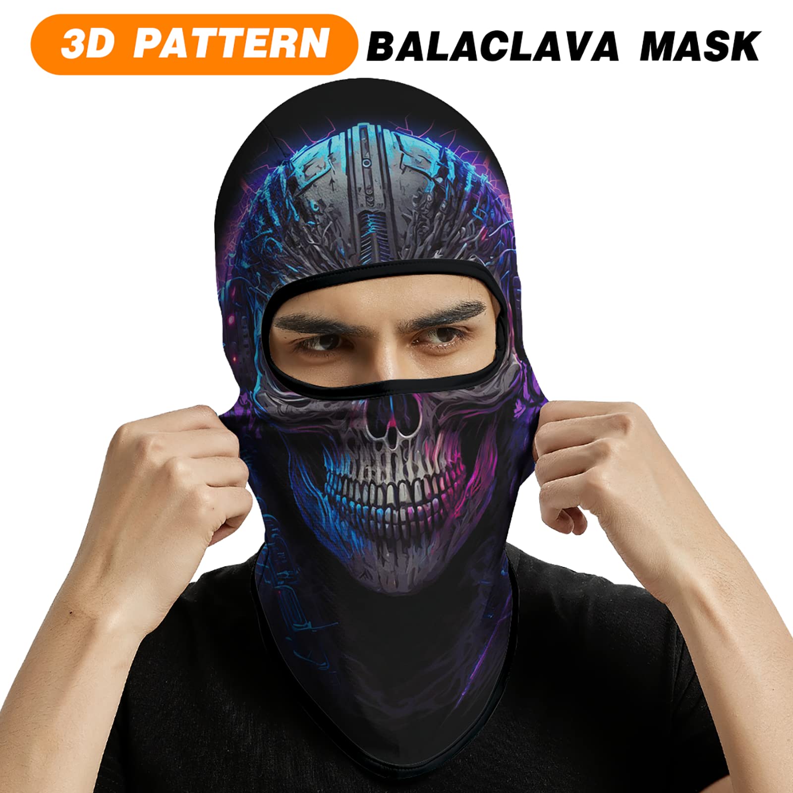 Venswell 3D Skull Balaclava Ski Mask - Warm Full Face Cover for Winter Sports, Motorcycle Riding & Halloween Costumes | Windproof Cold Weather Gear for Skiing, Snowboarding & Outdoor Activities