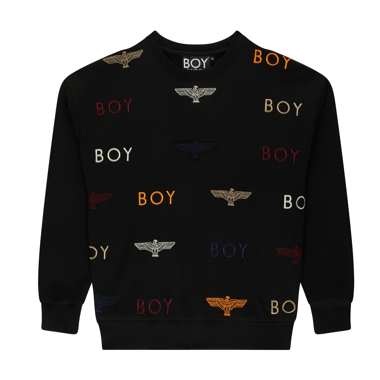 BOY MANIA Embroidered Sweatshirt for Men - Trendy Streetwear Hoodie for Casual Wear & Gym