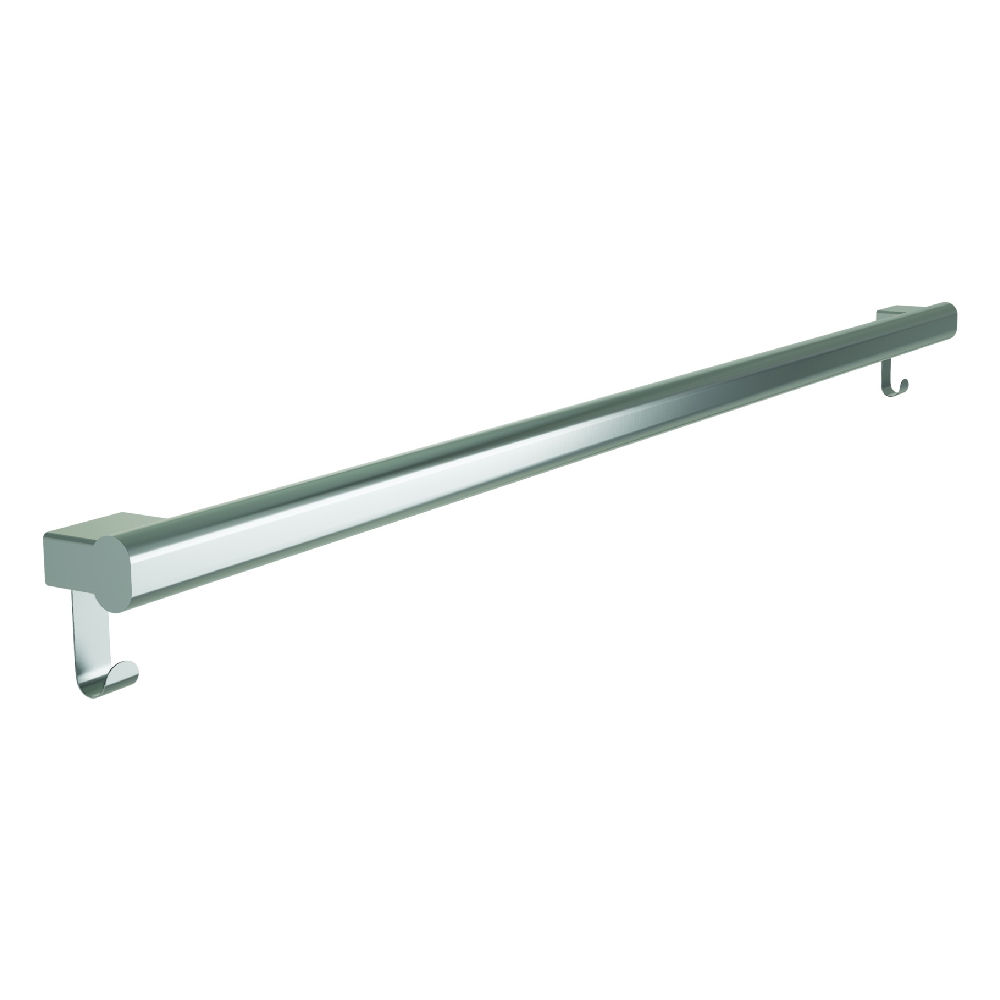 Bradley Elvari Series 8B1 0014896 48-Inch Stainless Steel Satin Finish Grab Bar with Hook - ADA Compliant Bathroom Safety Handle for Shower, Bathtub & Toilet Accessibility