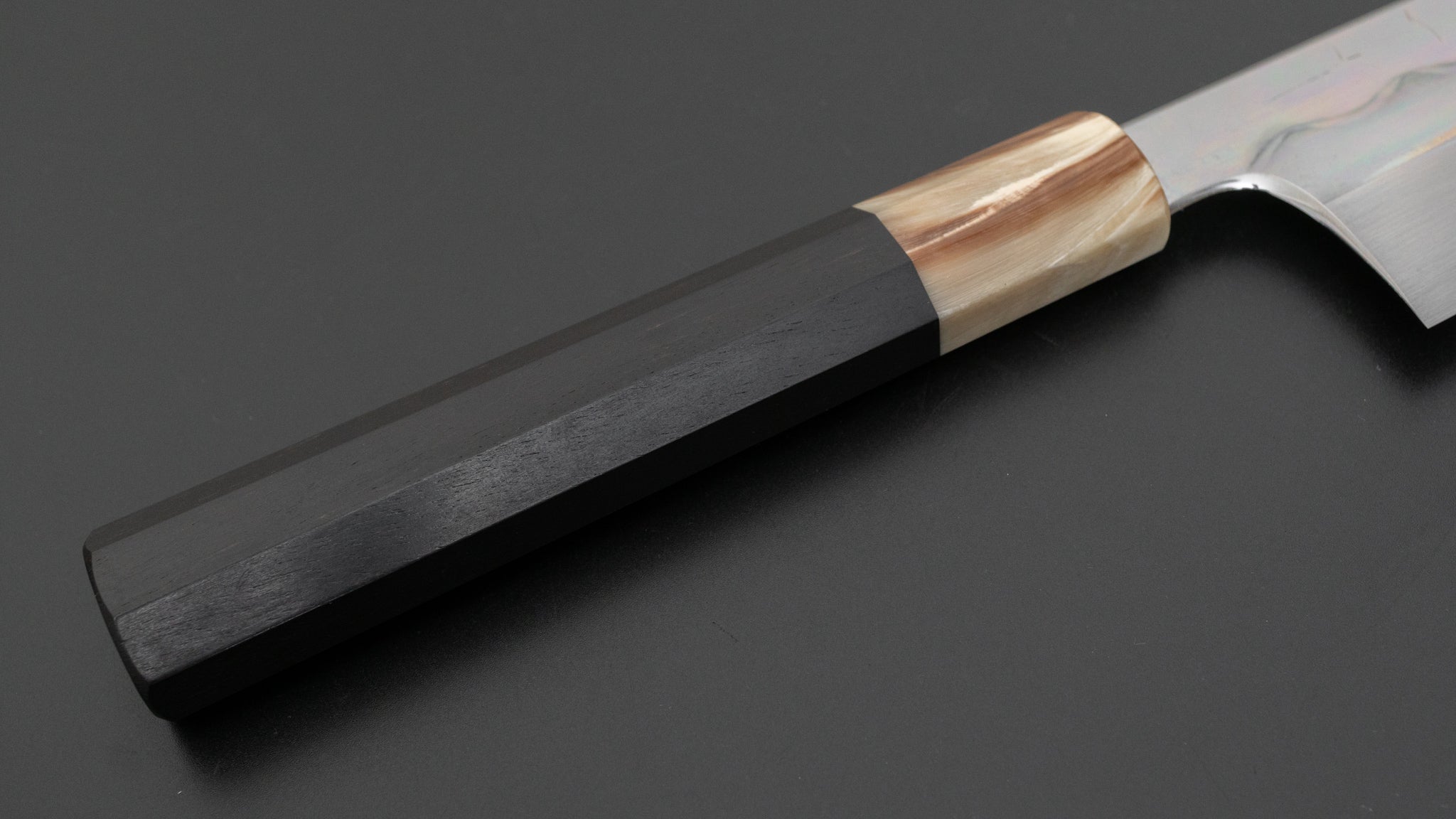 Hitohira Togashi White #1 Notaremon Mizu Honyaki Gyuto 240mm Japanese Chef Knife - Taihei Ebony Handle with Saya (#093) - Perfect for Sushi, Sashimi & Precision Cutting