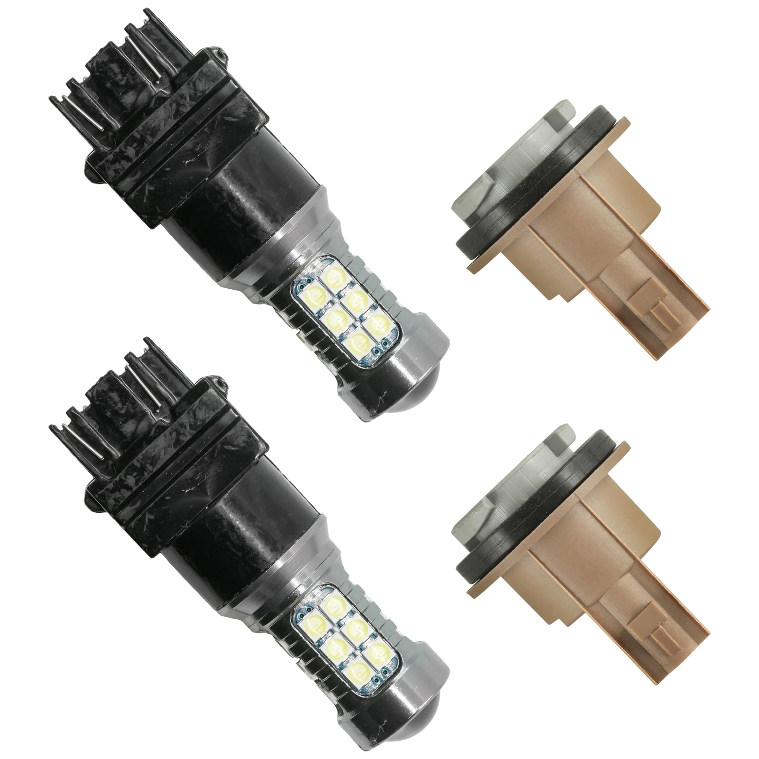 Caltric 2-Pack LED Tail Light Bulb & Socket Replacement for Polaris RZR 800 / S 800/4 800 (2009-2014 Models) - Waterproof Off-Road ATV Accessories for Night Riding & Trail Adventures