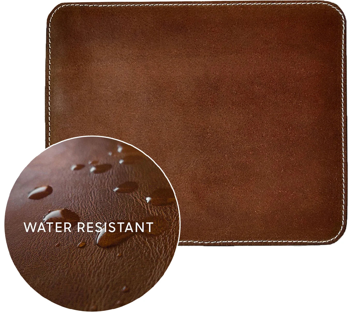 Premium Genuine Leather Mouse Pad for Laptop, PC & Mac - Handcrafted Office & Gaming Desk Accessory for Work, Home & Professional Use