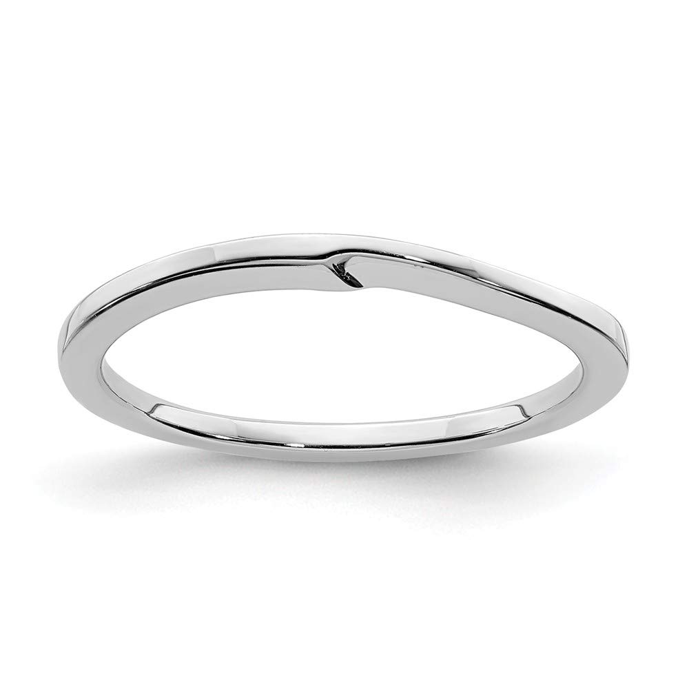 10K White Gold Curved Notched Wedding Band Ring for Men & Women - Perfect for Engagement, Anniversary, and Everyday Wear