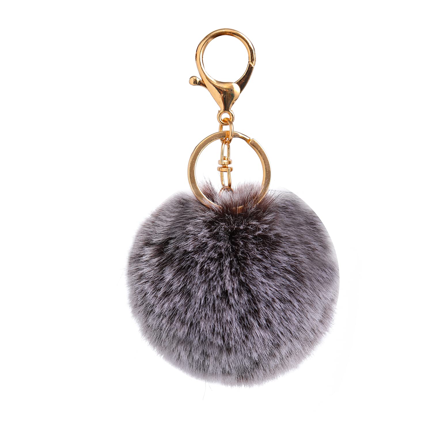 Fluffy Pom Pom Keychain - Soft Artificial Fur Ball Keyring for Car Keys, Bags & Backpacks | Cute Accessory for Women, Girls & Teens | Perfect Gift for Friends & Birthday Presents | Great for Everyday Use, Travel & Fashion Style