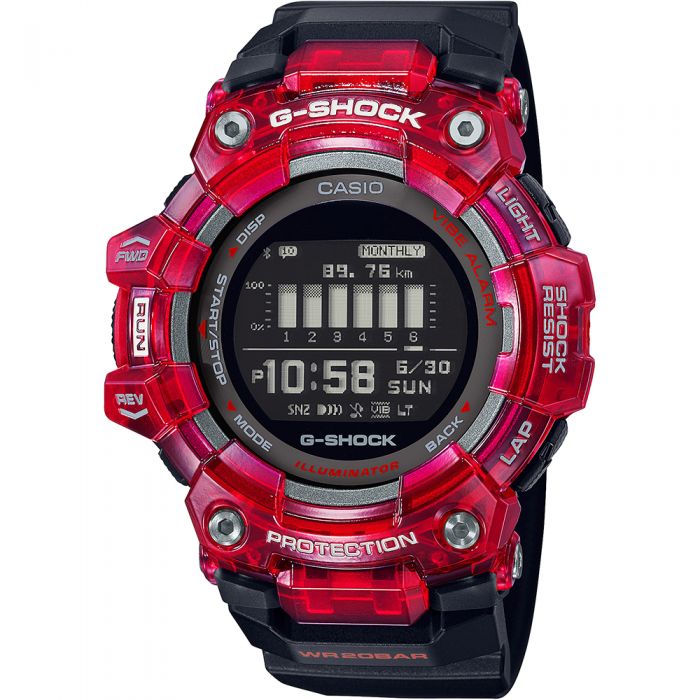 G Shock G Squad GBD100SM 4A1 Bluetooth Smartwatch - Rugged Digital Sports Watch with Step Tracker, Heart Rate Monitor & Phone Notifications - Perfect for Running, Hiking & Outdoor Adventures