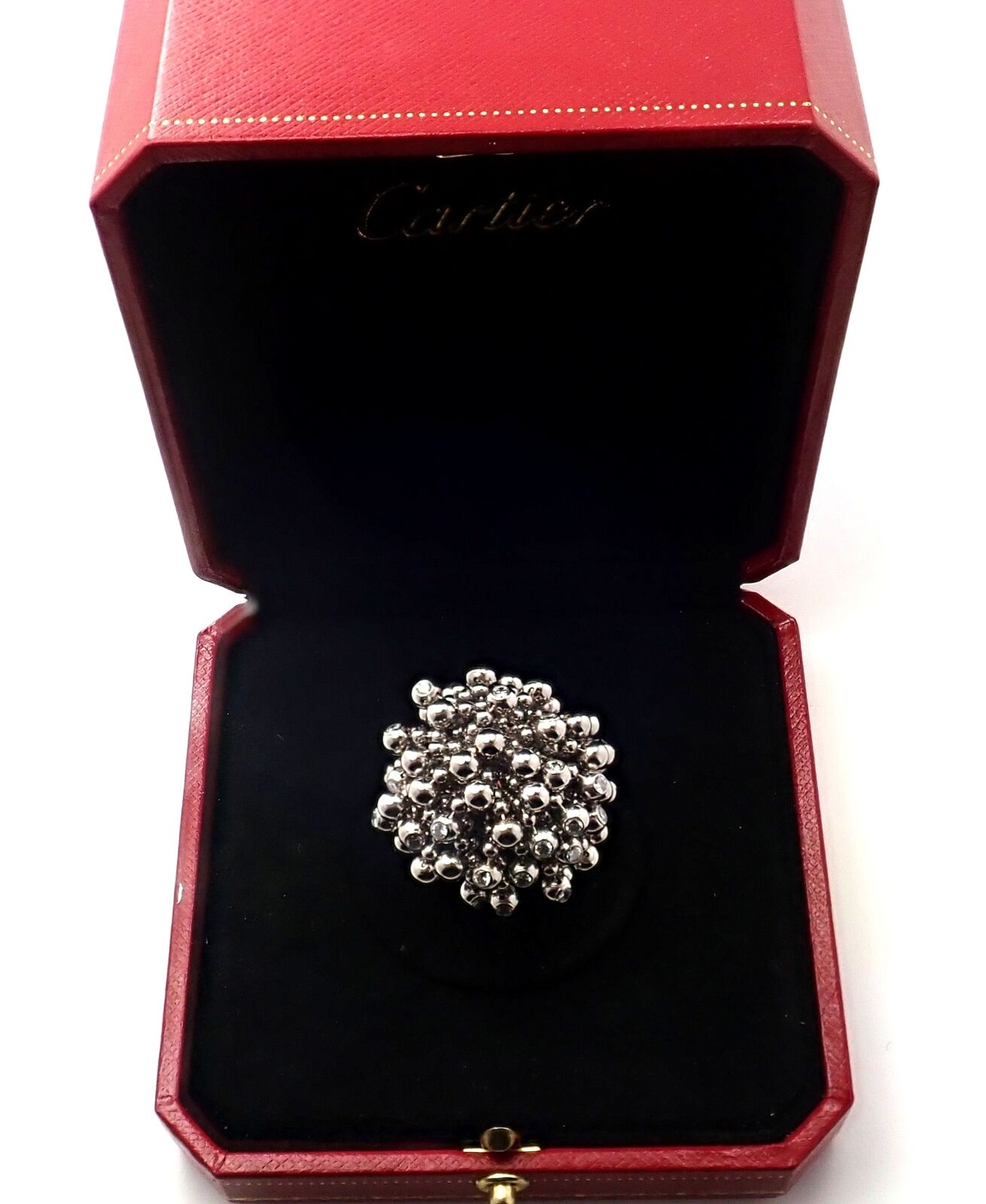 Authentic Cartier Perruque Paris Nouvelle Vague 18k Gold Diamond Ring - Luxury Jewelry for Women, Perfect for Weddings, Anniversaries & Special Occasions