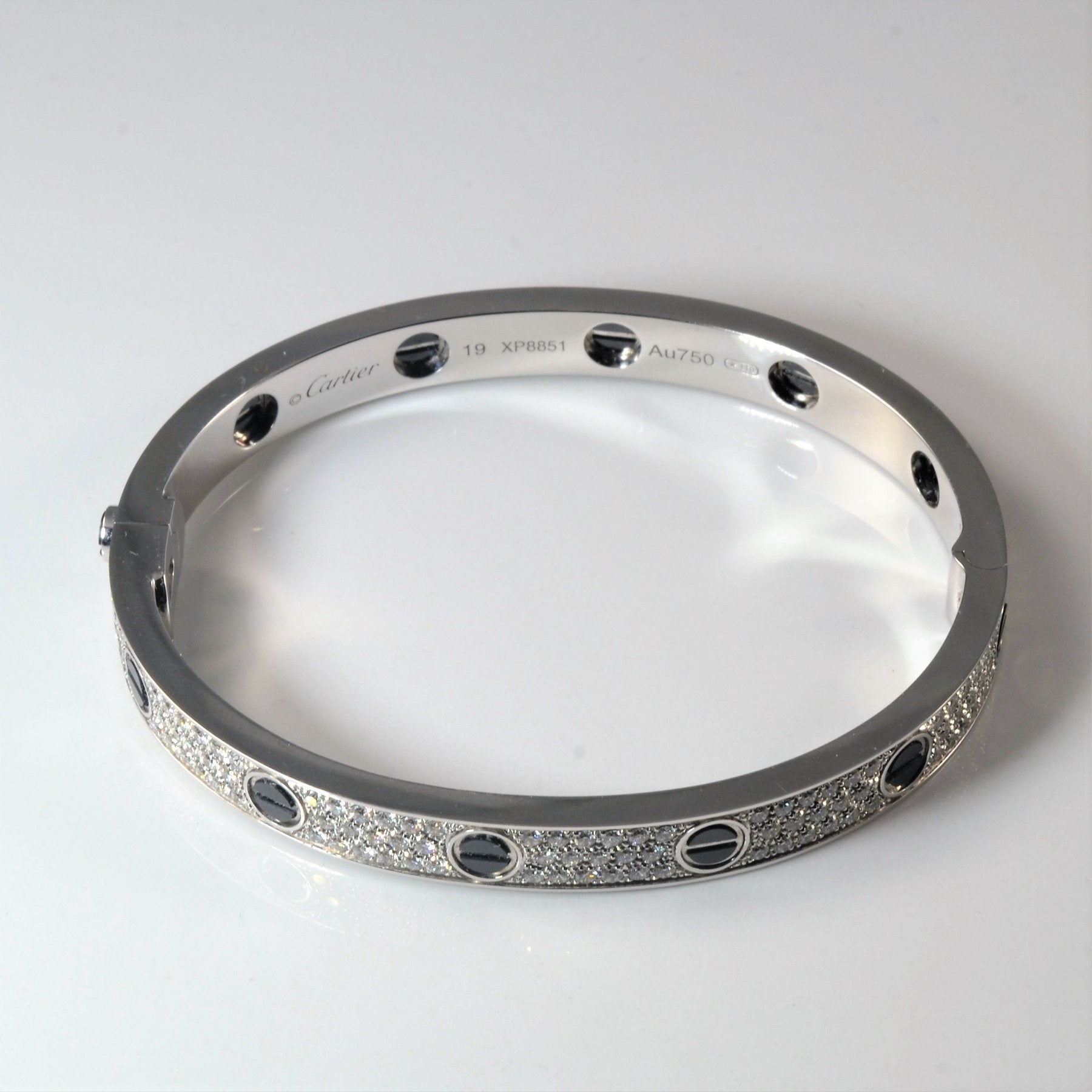 Cartier Love Bracelet with Diamonds - 1.99ctw Ceramic Bangle Size 7 | Luxury Jewelry for Women | Perfect for Anniversaries, Weddings & Special Occasions