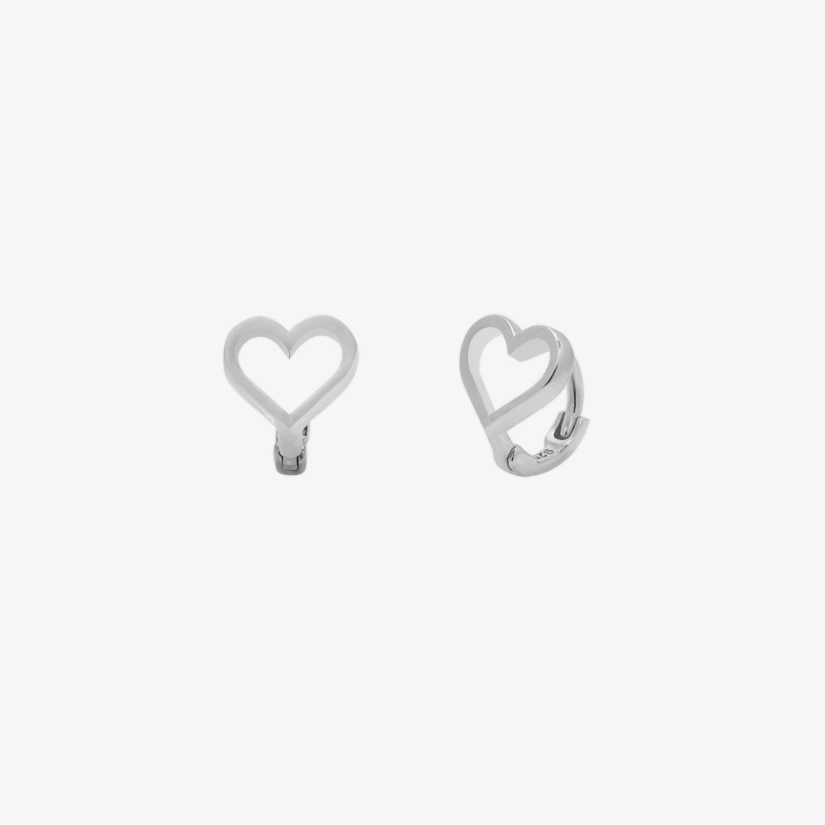Line Heart Huggie Earrings - Dainty Gold Hoop Earrings for Women, Minimalist Cartilage Earrings for Everyday Wear, Perfect Gift for Valentine's Day, Anniversary or Birthday (Pair) | Trendy Jewelry for Casual Outfits & Date Nights