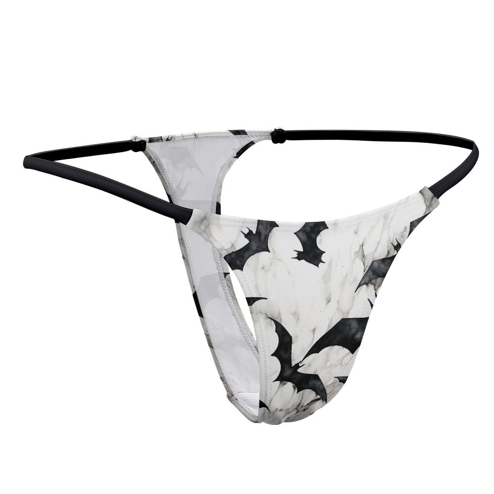 Sexy Bats Thin Thong for Women - Comfortable G-String Underwear for Everyday Wear & Date Night - Lingerie Panties for Sleepwear & Intimate Moments